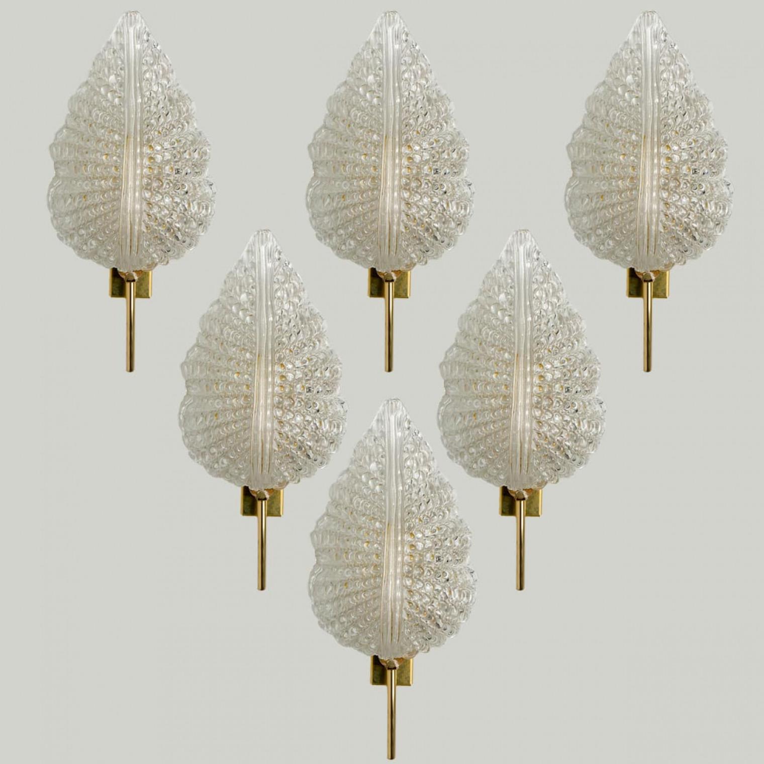 1 des 3 paires de grandes appliques murales dans le style de Barovier & Toso, Italie en vente 4