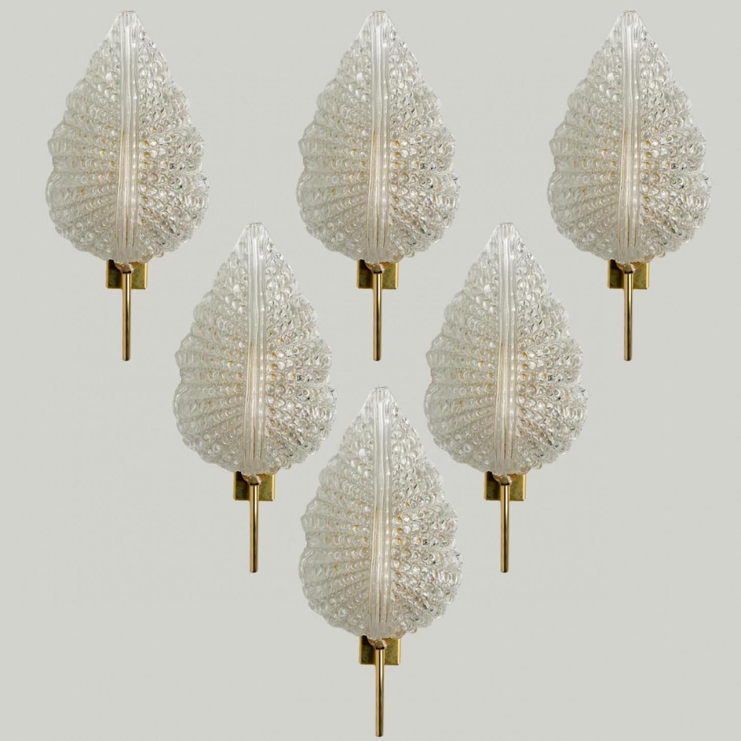 1 the 3 Pairs of Large Wall Sconces in the Style of Barovier & Toso, Italy in vendita 4