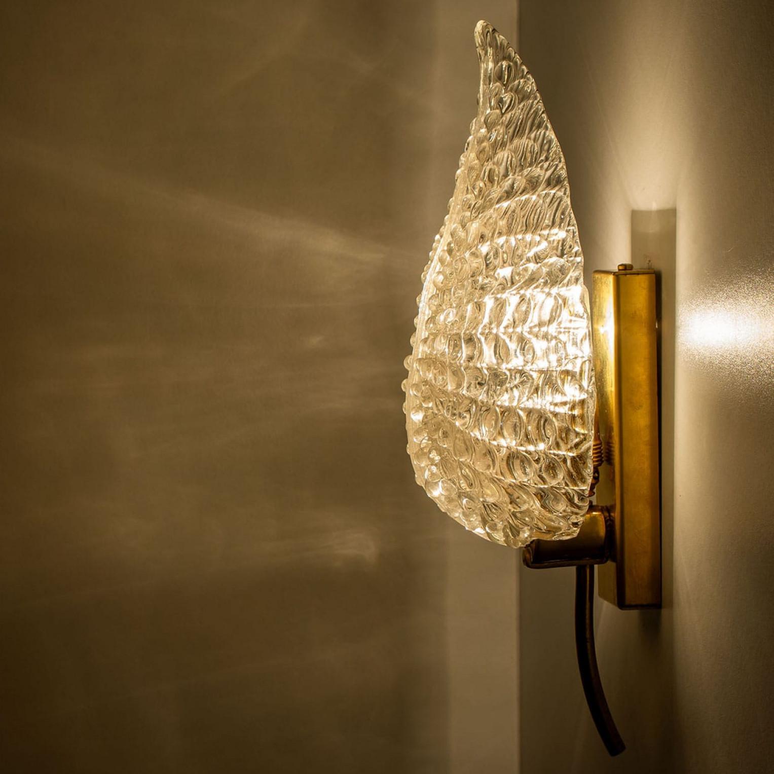 1 the 3 Pairs of Large Wall Sconces in the Style of Barovier & Toso, Italy in vendita 5