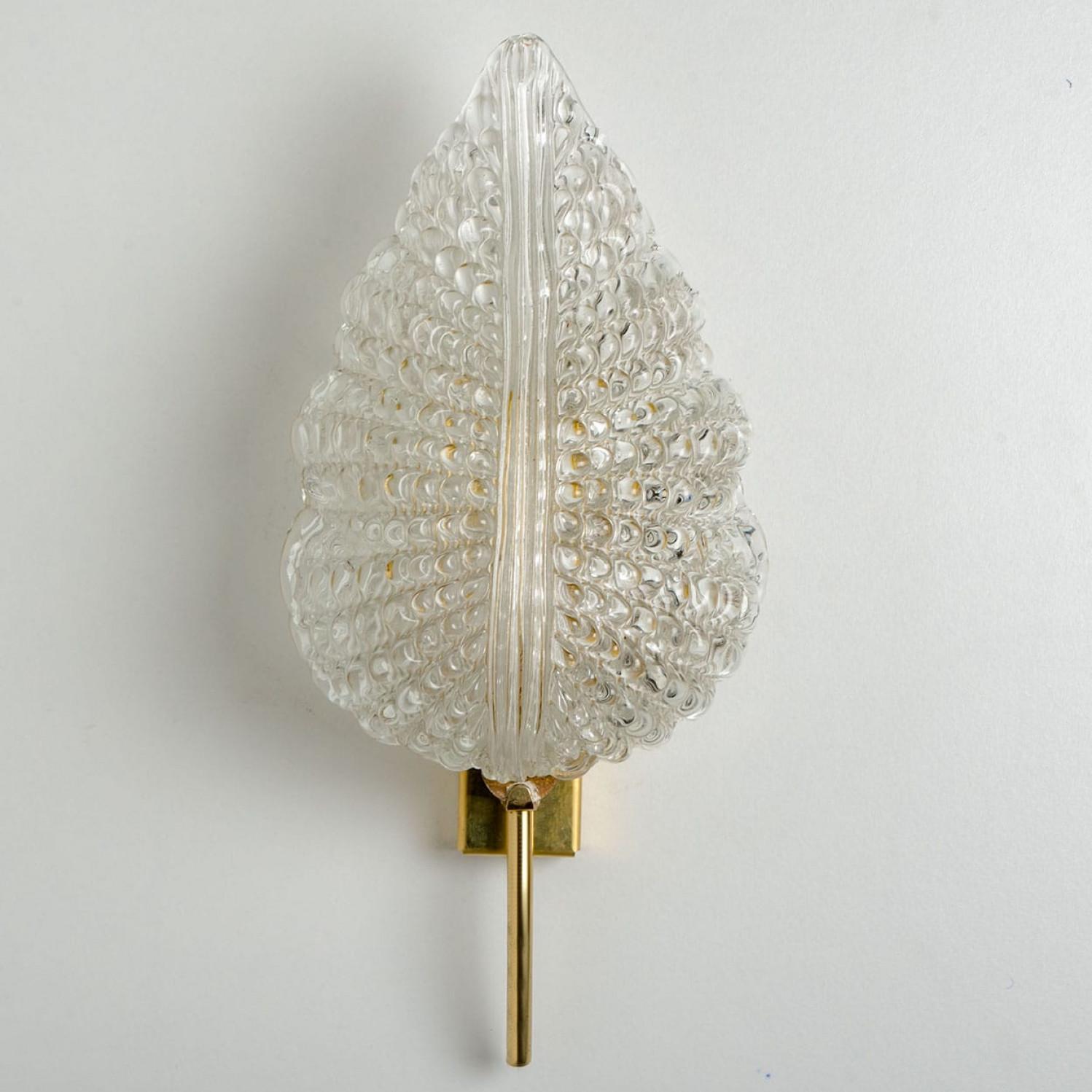 Mid-Century Modern 1 the 3 Pairs of Large Wall Sconces in the Style of Barovier & Toso, Italy For Sale