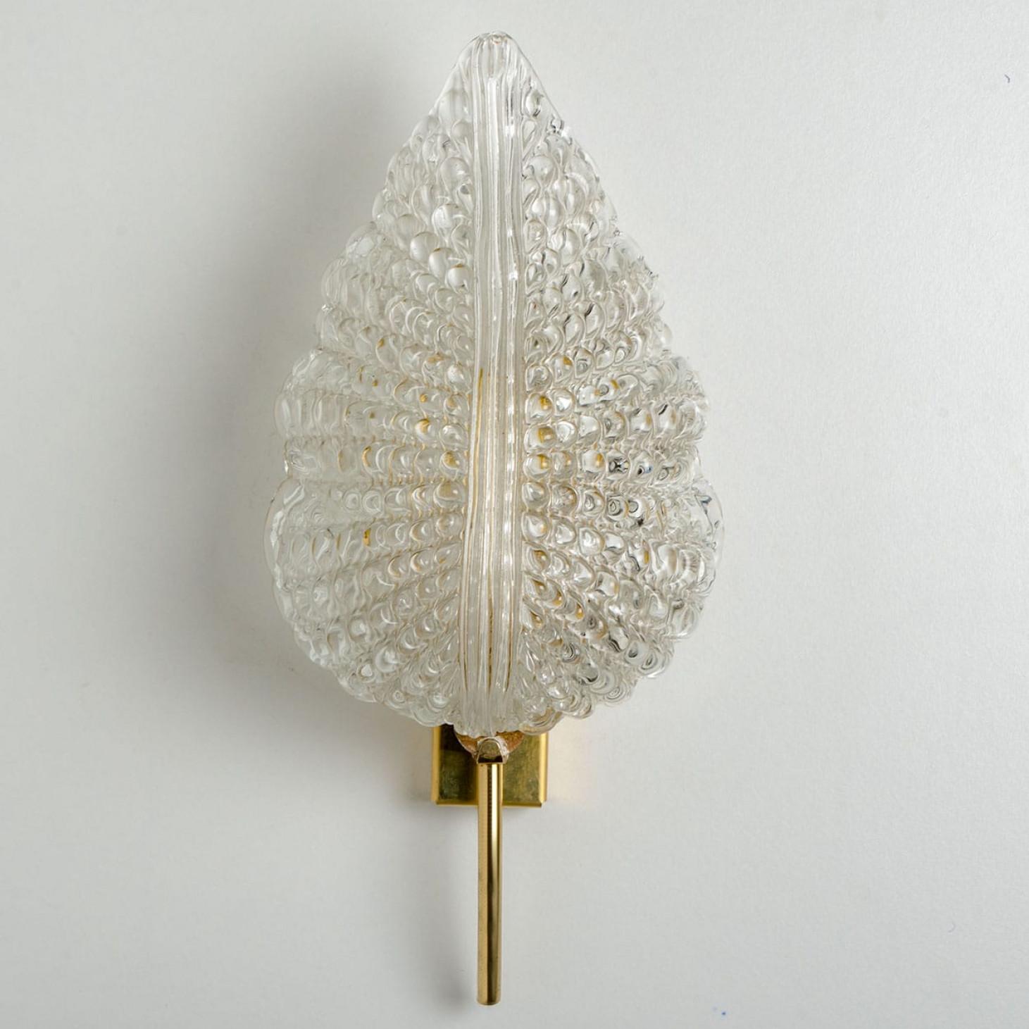 Mid-Century moderno 1 the 3 Pairs of Large Wall Sconces in the Style of Barovier & Toso, Italy in vendita