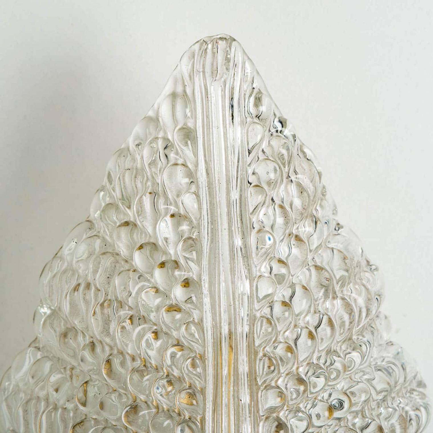 1 los 3 Pares de Grandes Apliques de Pared Estilo Barovier & Toso, Italia Italiano en venta