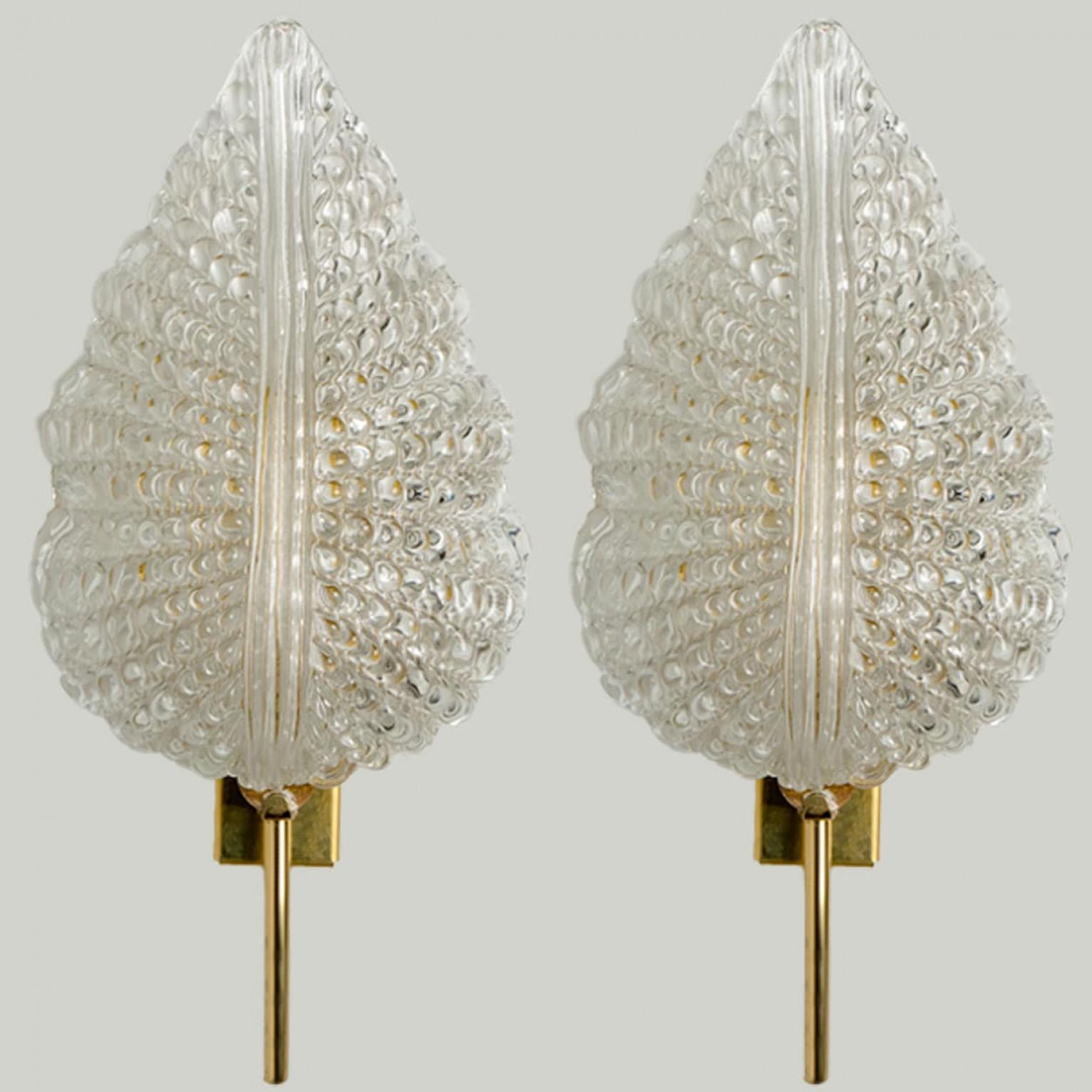 1 des 3 paires de grandes appliques murales dans le style de Barovier & Toso, Italie Bon état - En vente à Rijssen, NL