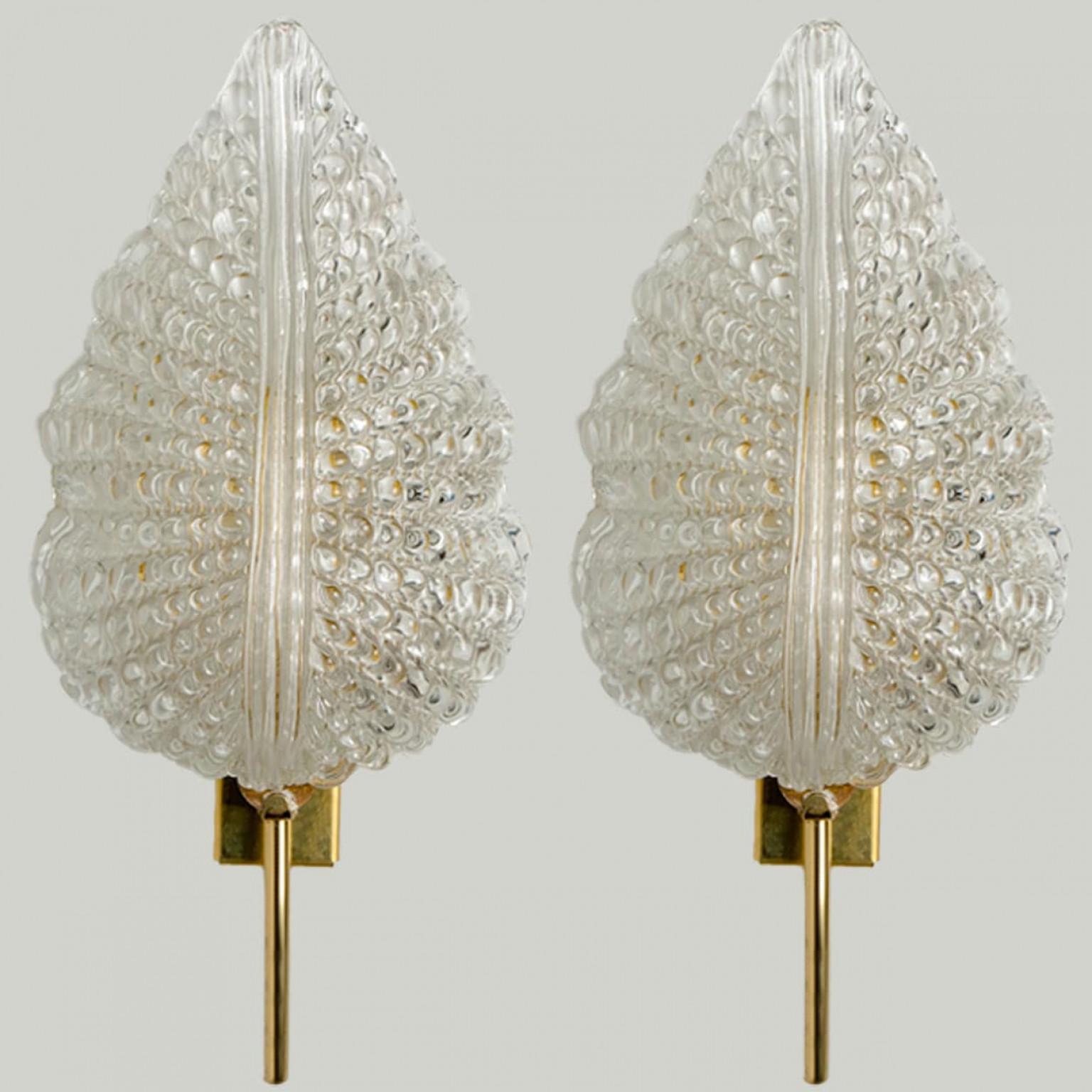 1 los 3 Pares de Grandes Apliques de Pared Estilo Barovier & Toso, Italia en Bueno estado para la venta en Rijssen, NL