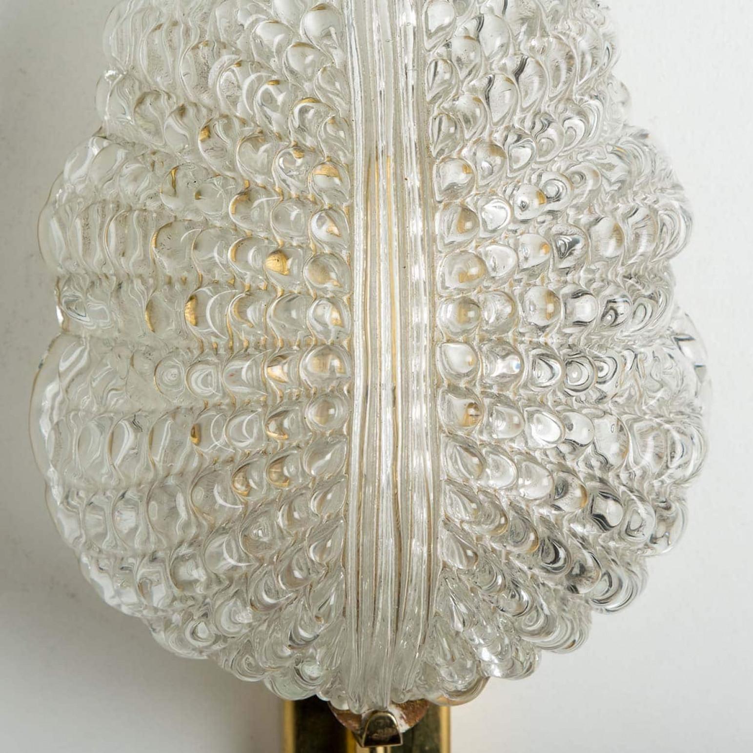 20ième siècle 1 des 3 paires de grandes appliques murales dans le style de Barovier & Toso, Italie en vente