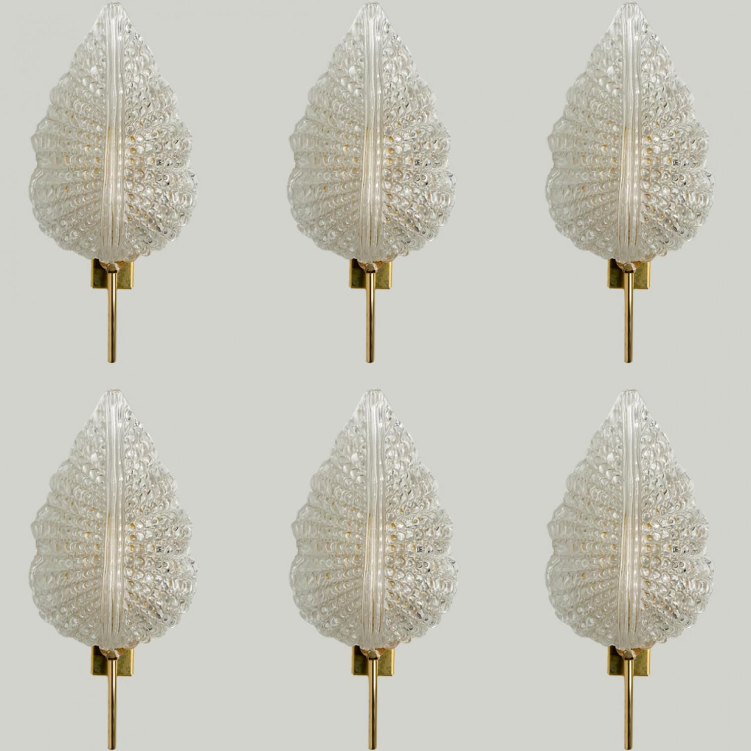 1 des 3 paires de grandes appliques murales dans le style de Barovier & Toso, Italie en vente 1