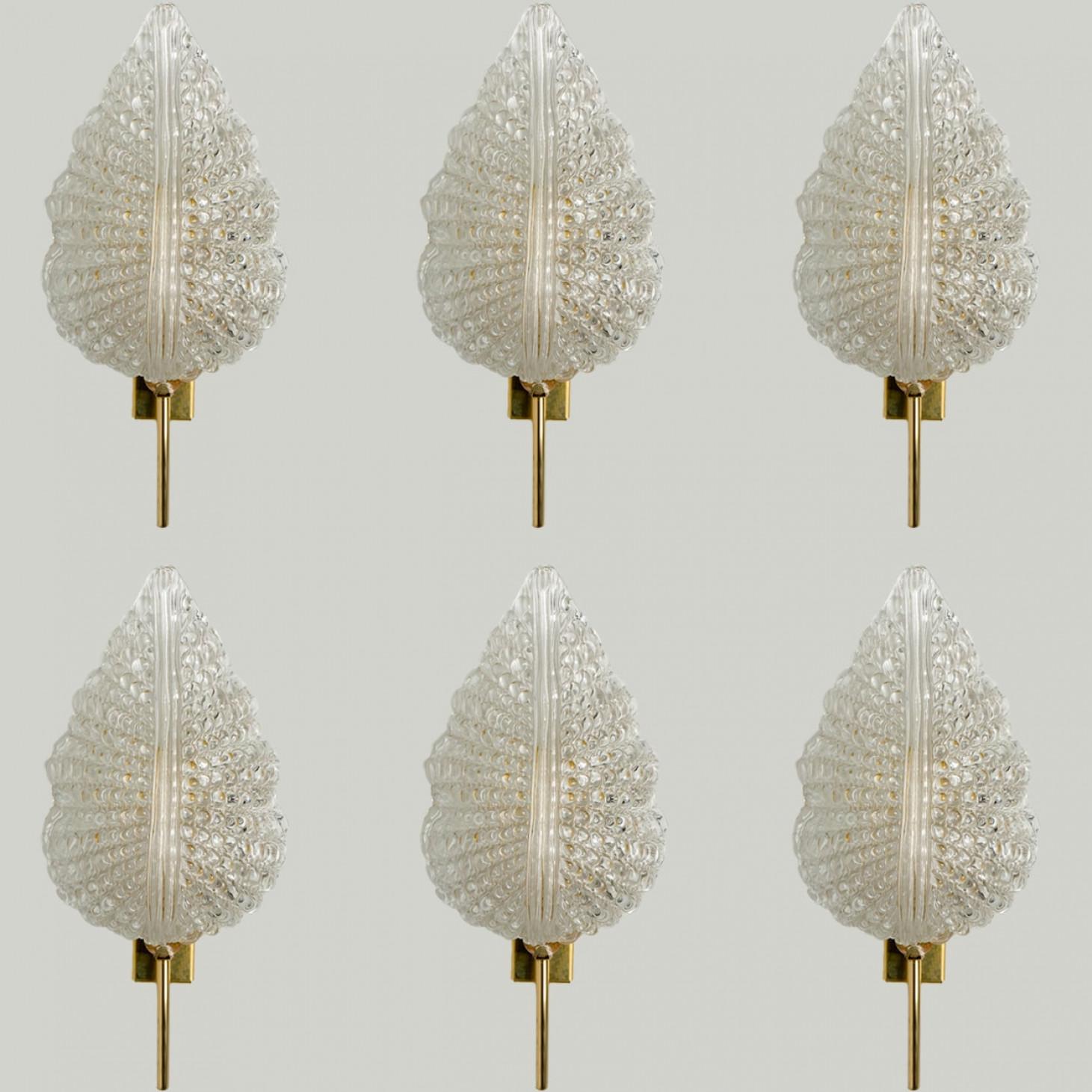 1 the 3 Pairs of Large Wall Sconces in the Style of Barovier & Toso, Italy in vendita 1