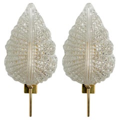 1 the 3 Pairs of Large Wall Sconces in the Style of Barovier & Toso, Italy