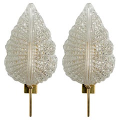 1 the 3 Pairs of Large Wall Sconces in the Style of Barovier & Toso, Italy