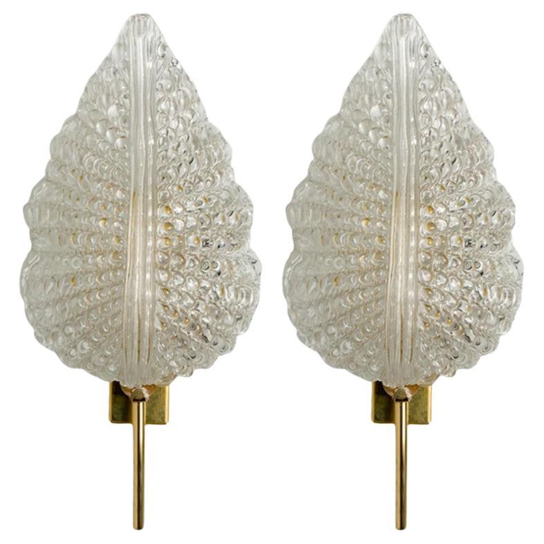 1 the 3 Pairs of Large Wall Sconces in the Style of Barovier & Toso, Italy For Sale