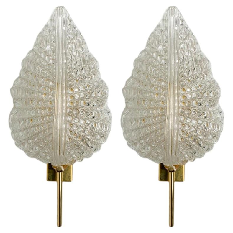1 the 3 Pairs of Large Wall Sconces in the Style of Barovier & Toso, Italy