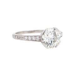 TIFFANY & CO. Art Deco Platinum Diamond Engagement Ring 1.25ct
