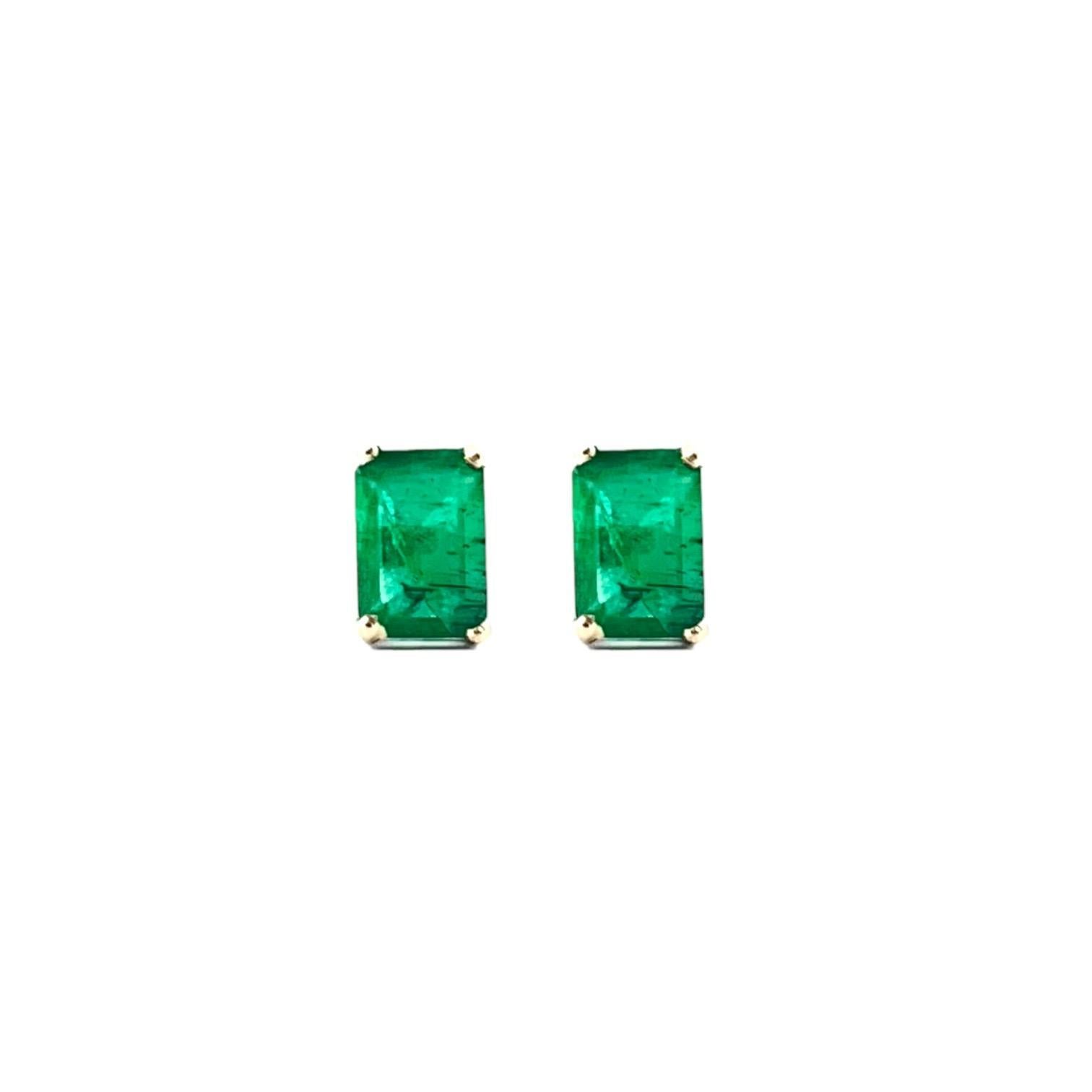 Elevate your elegance with our exquisite Emerald Gemstone Stud Earrings, available in sizes ranging from 1 to 1.05 carats. These earrings showcase captivating emeralds, known for their deep green allure. Add a touch of natural beauty and
