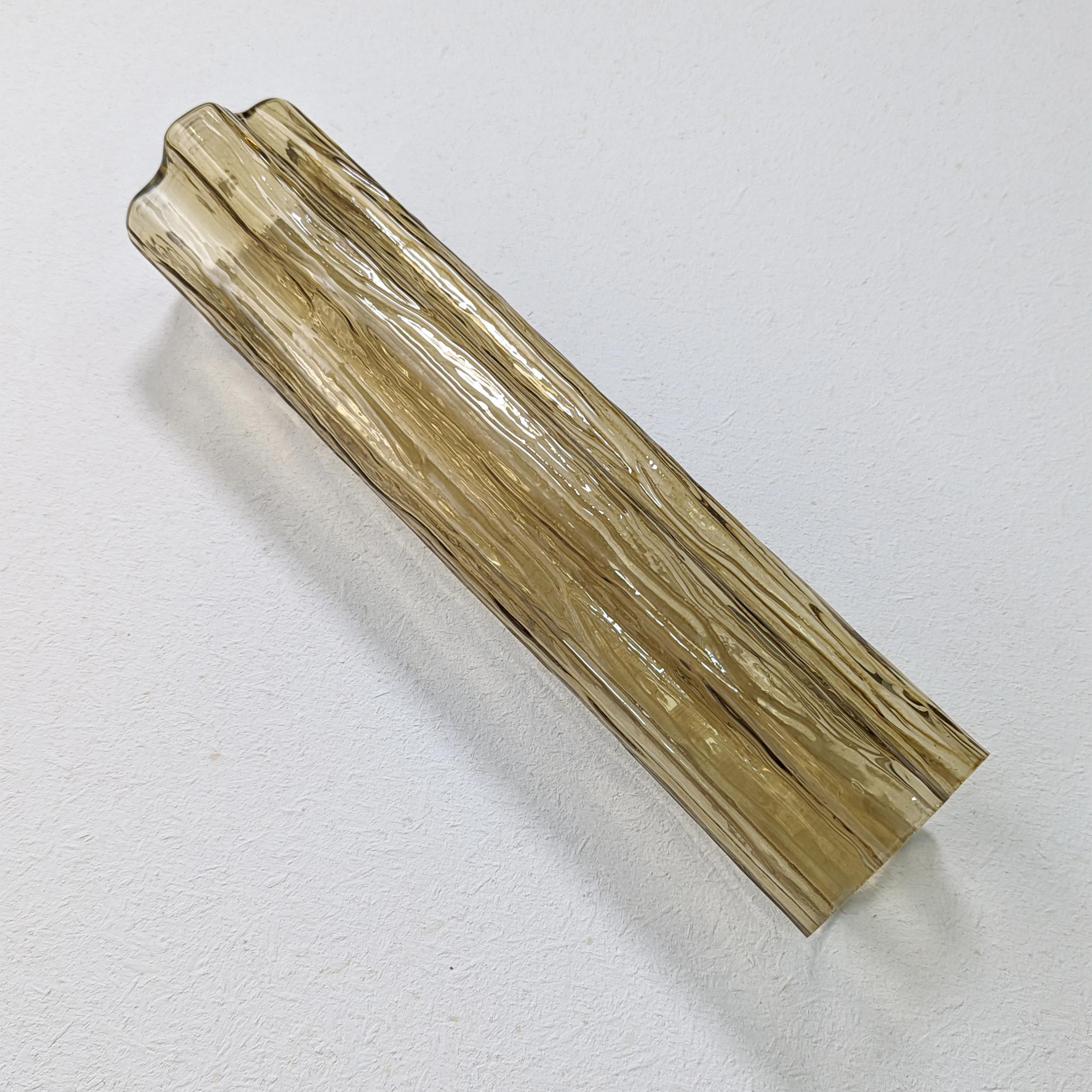 Lampada da soffitto Tronchi, colore paglia, montatura in metallo dorato