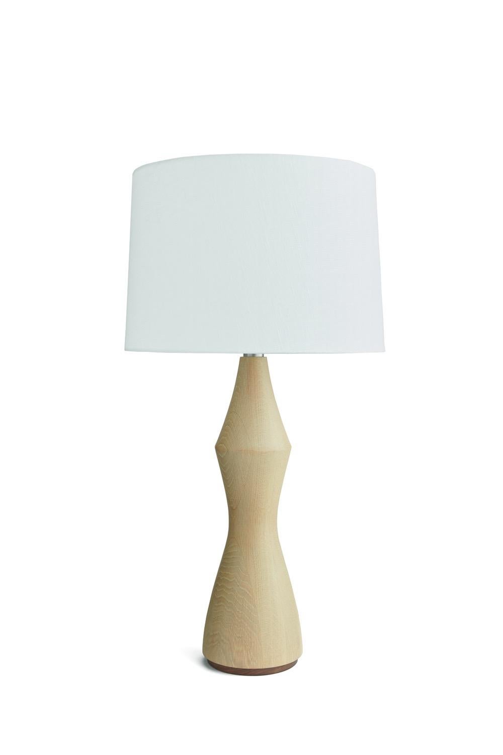 Modern #1 Turned Lamp, Textured Handcrafted Table Lamp For Sale
