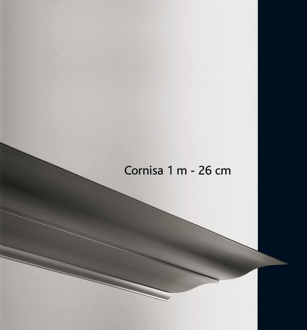 Having been in our catalogue for nearly 50 years, the Cornisa shelving is one our most functional designs. With depths of 15cm or 26cm, its ideal for kitchens, offices, foyers and many other places.

materials and finishes
Aluminium support and