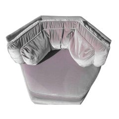 1 Velvet Hexagonal Flair Collection Lounge Chair and Ottoman by Bernhardt