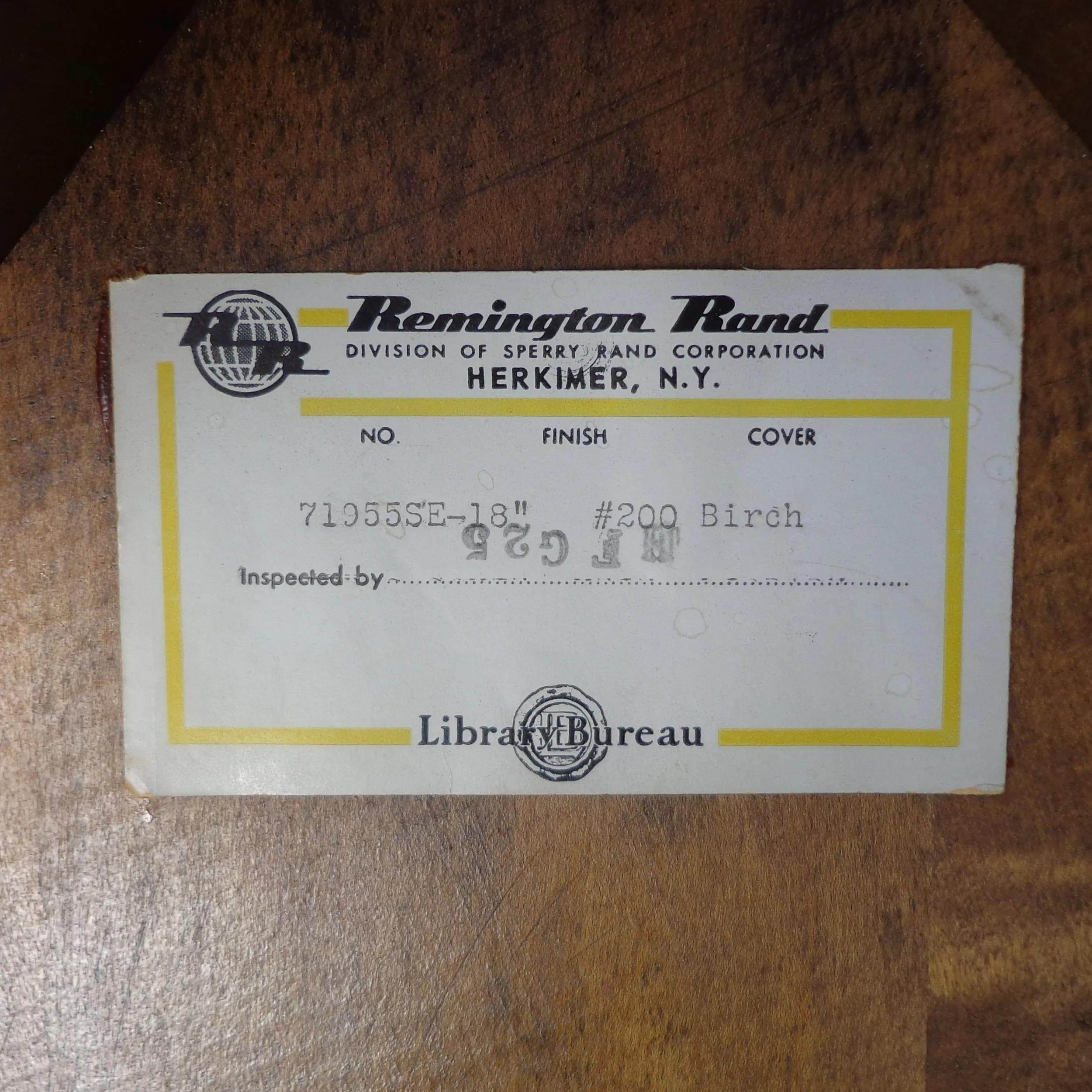 1 Vintage Gunlocke Remington Rand Industrial Stool in Birch For Sale 1