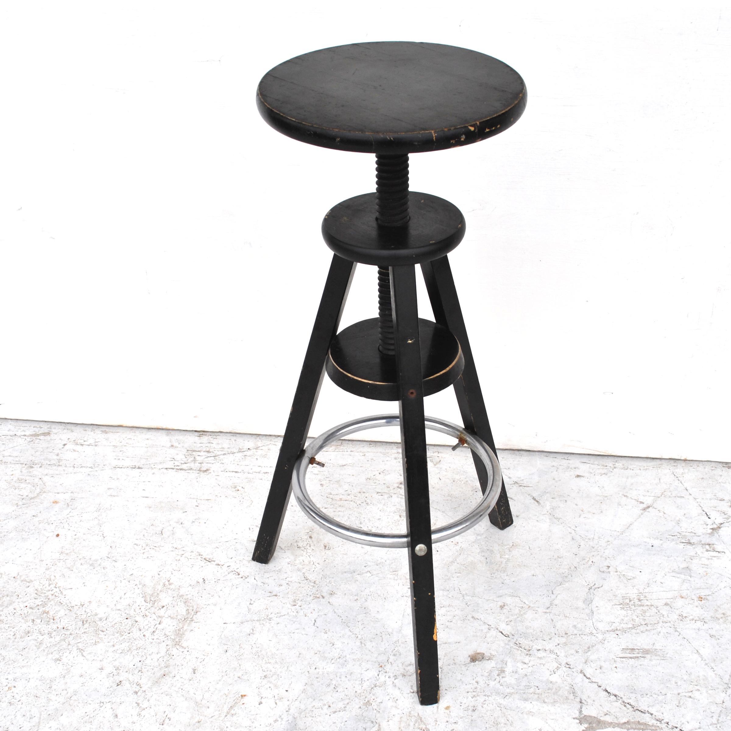vintage industrial adjustable stool