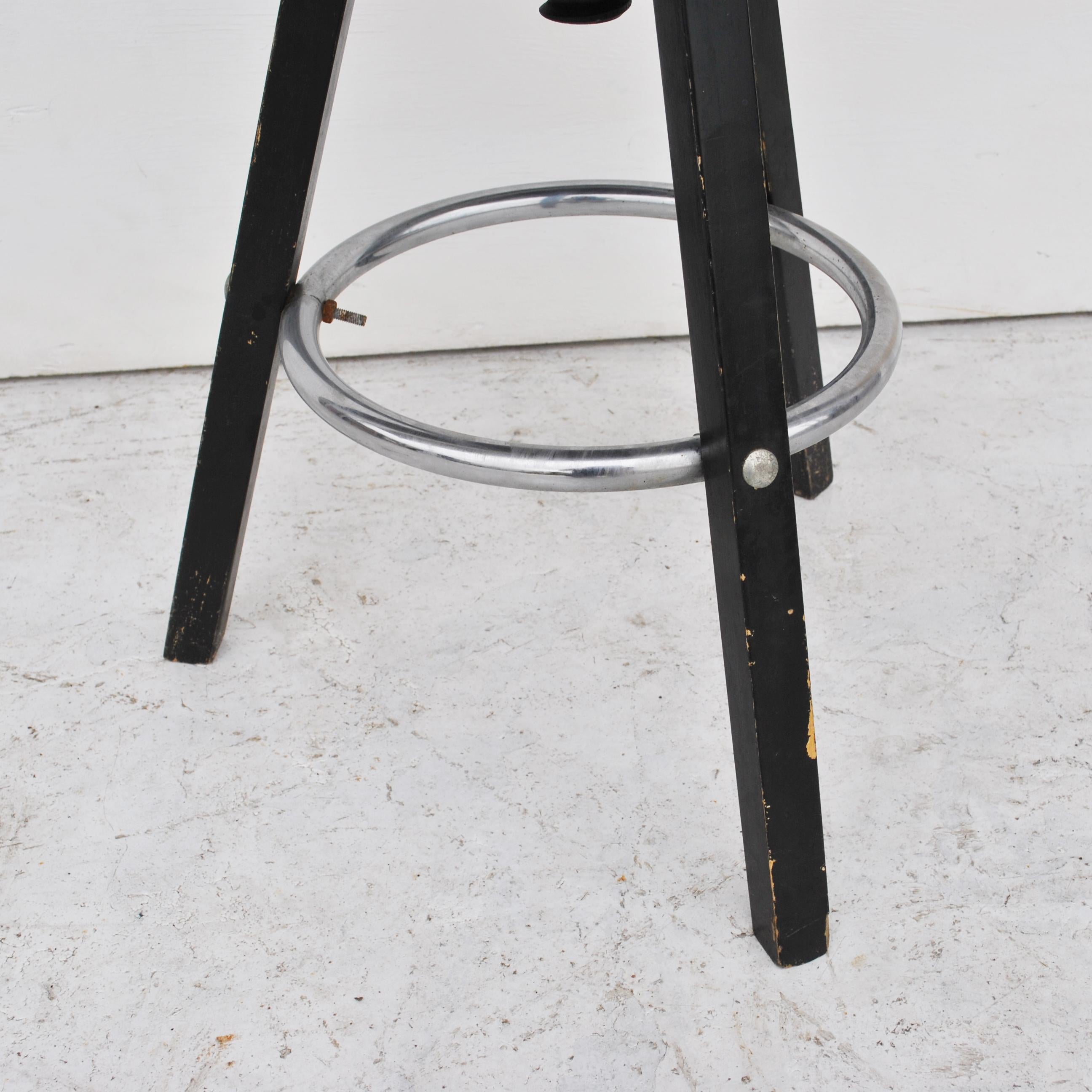 20th Century '1' Vintage Industrial Adjustable Bar Stool