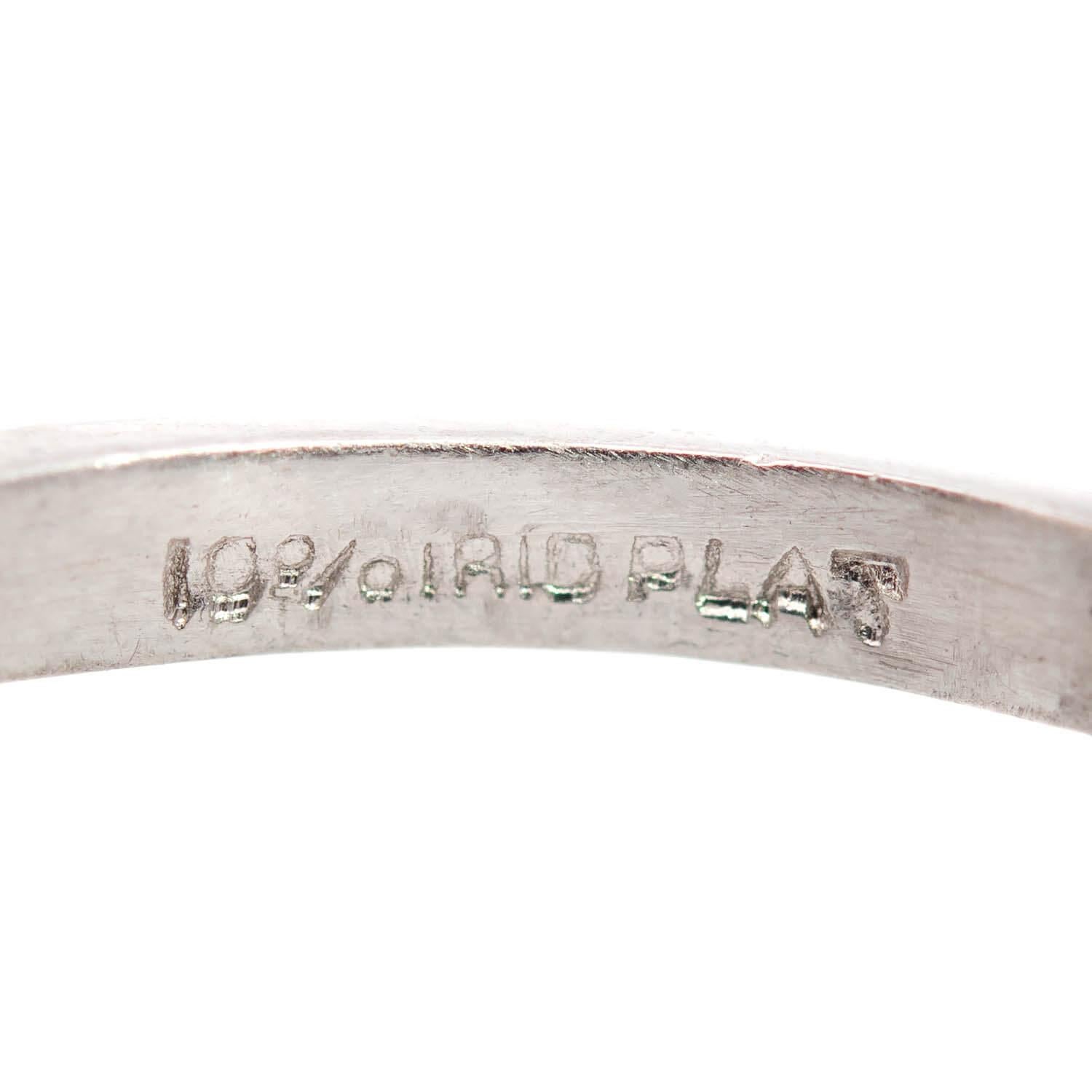 1 Vintage Platinum Moval Cut Diamond Engagement Ring 2.13ct For Sale 1