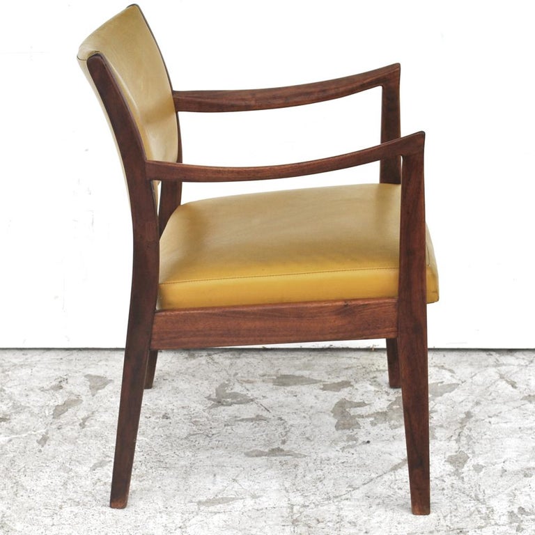 1 Vintage Walnut Johnson Furniture Dining Chair For Sale