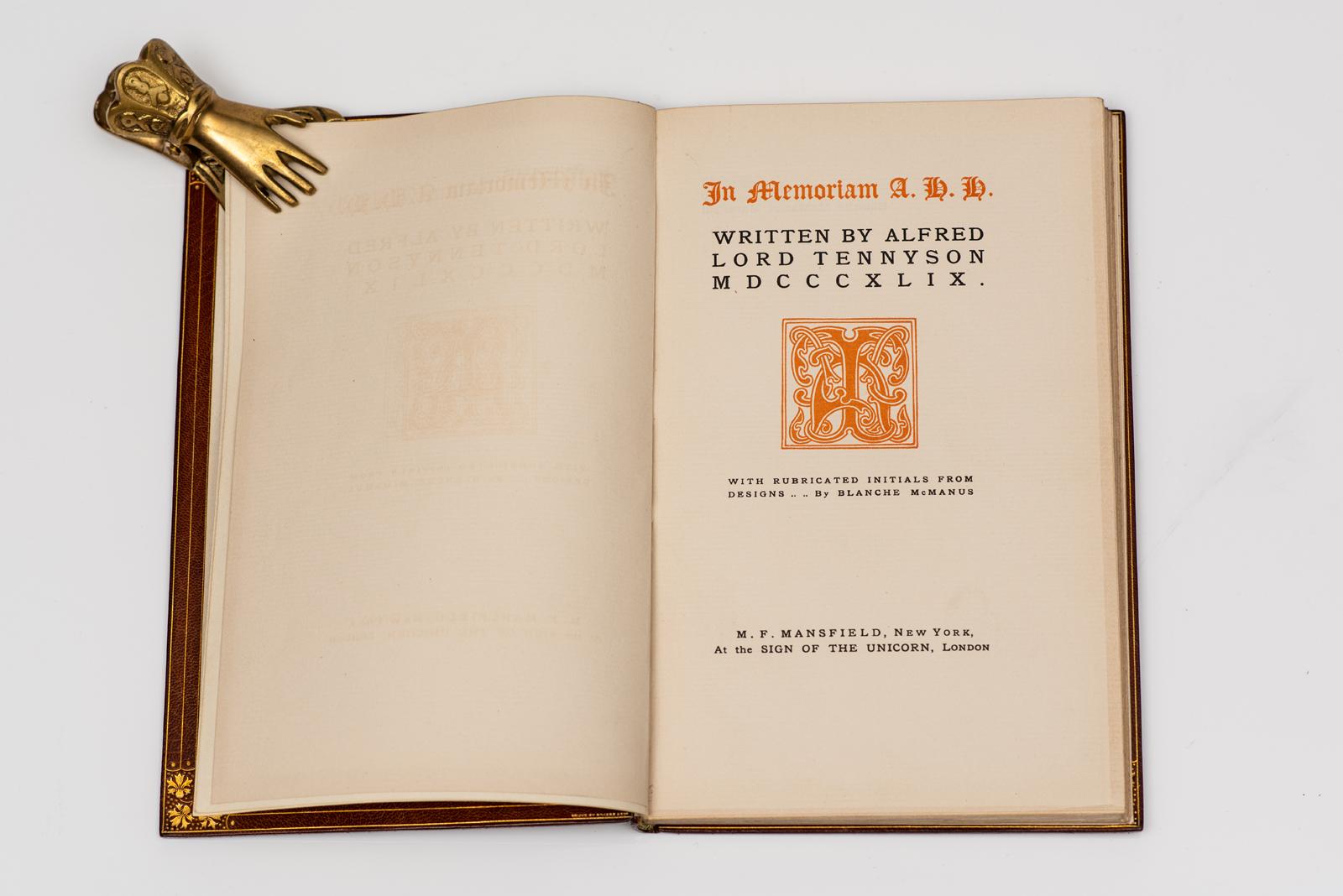 Américain 1 Vol. Alfred Lord Tennyson, In Memoriam en vente