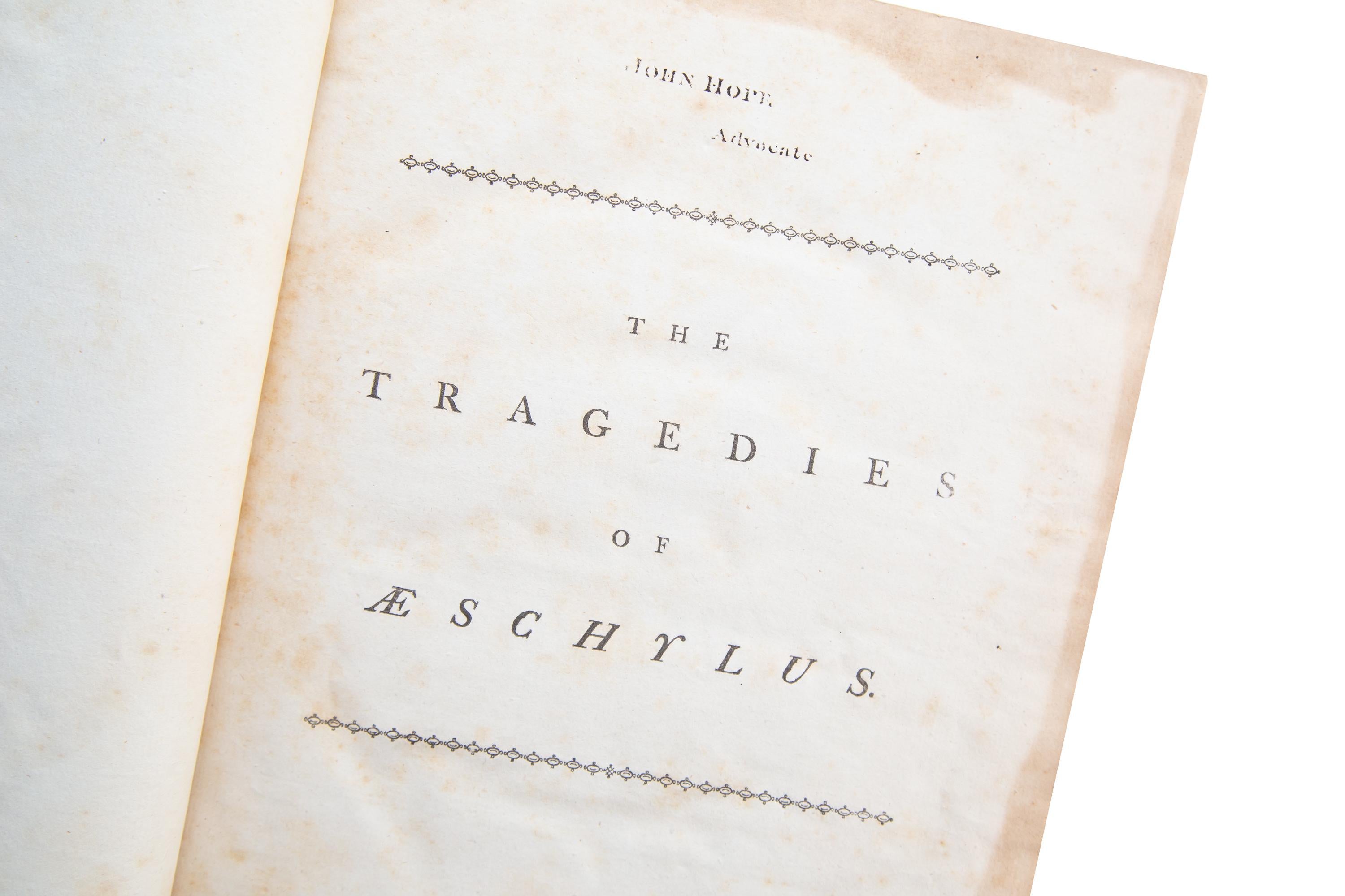 English 1 Volume, Aeschylus, the Tragedies For Sale