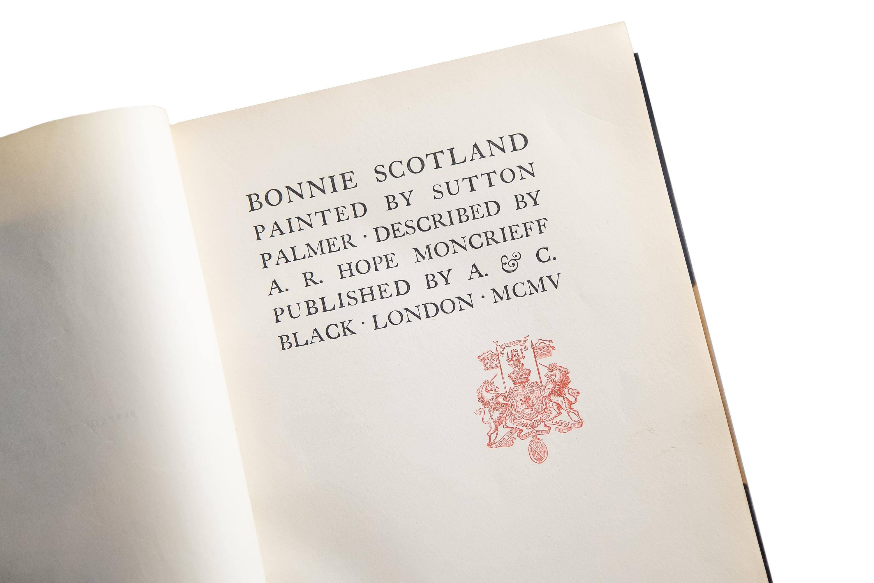 1 Volume. A.R. Hope Moncrieff, Bonnie Scotland In Good Condition For Sale In New York, NY