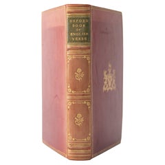 1 Volume. Arthur Quiller-Couch, Oxford Book of English Verse.