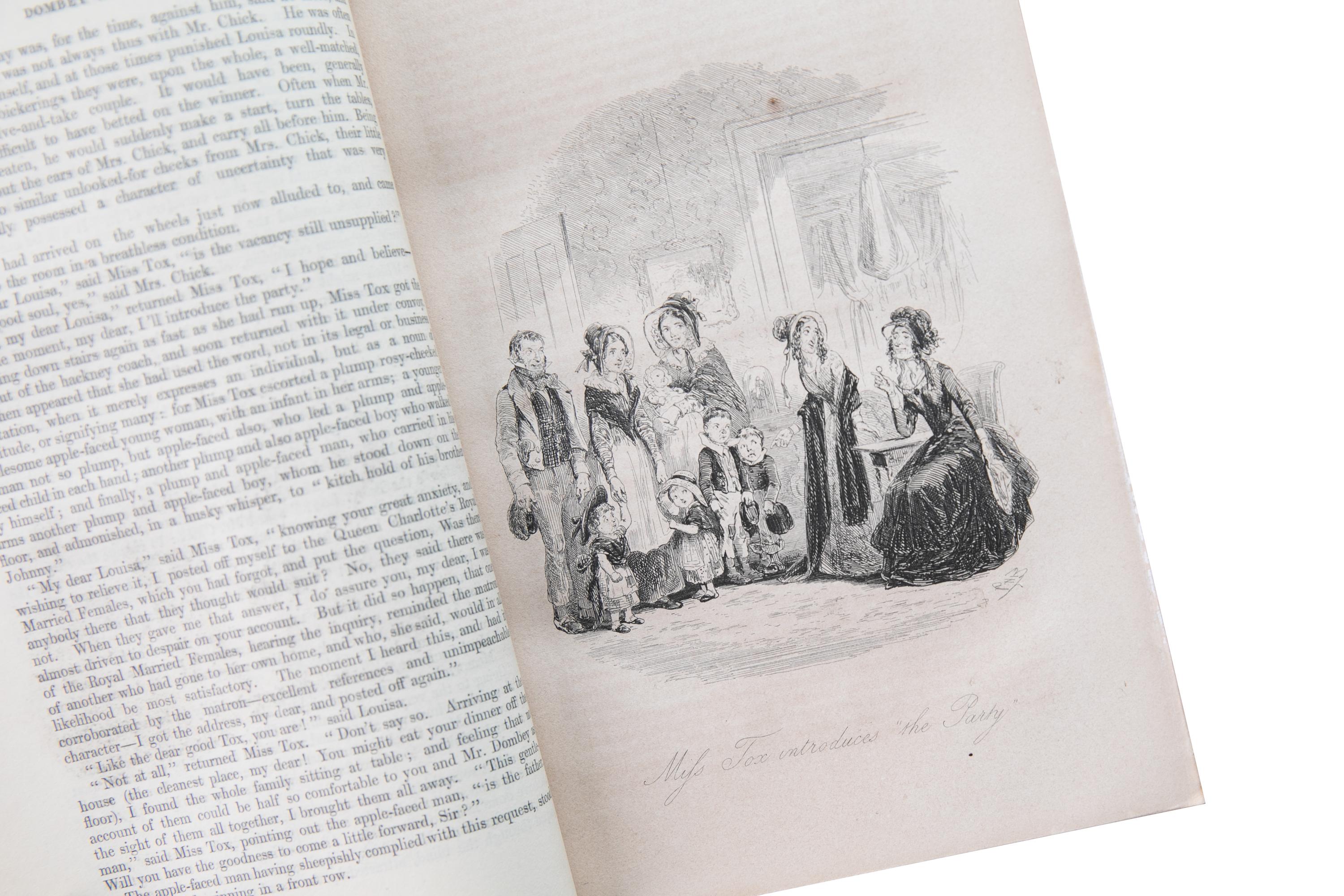 Cuir 1 Volume. Charles Dickens, Dombey & Son.  en vente