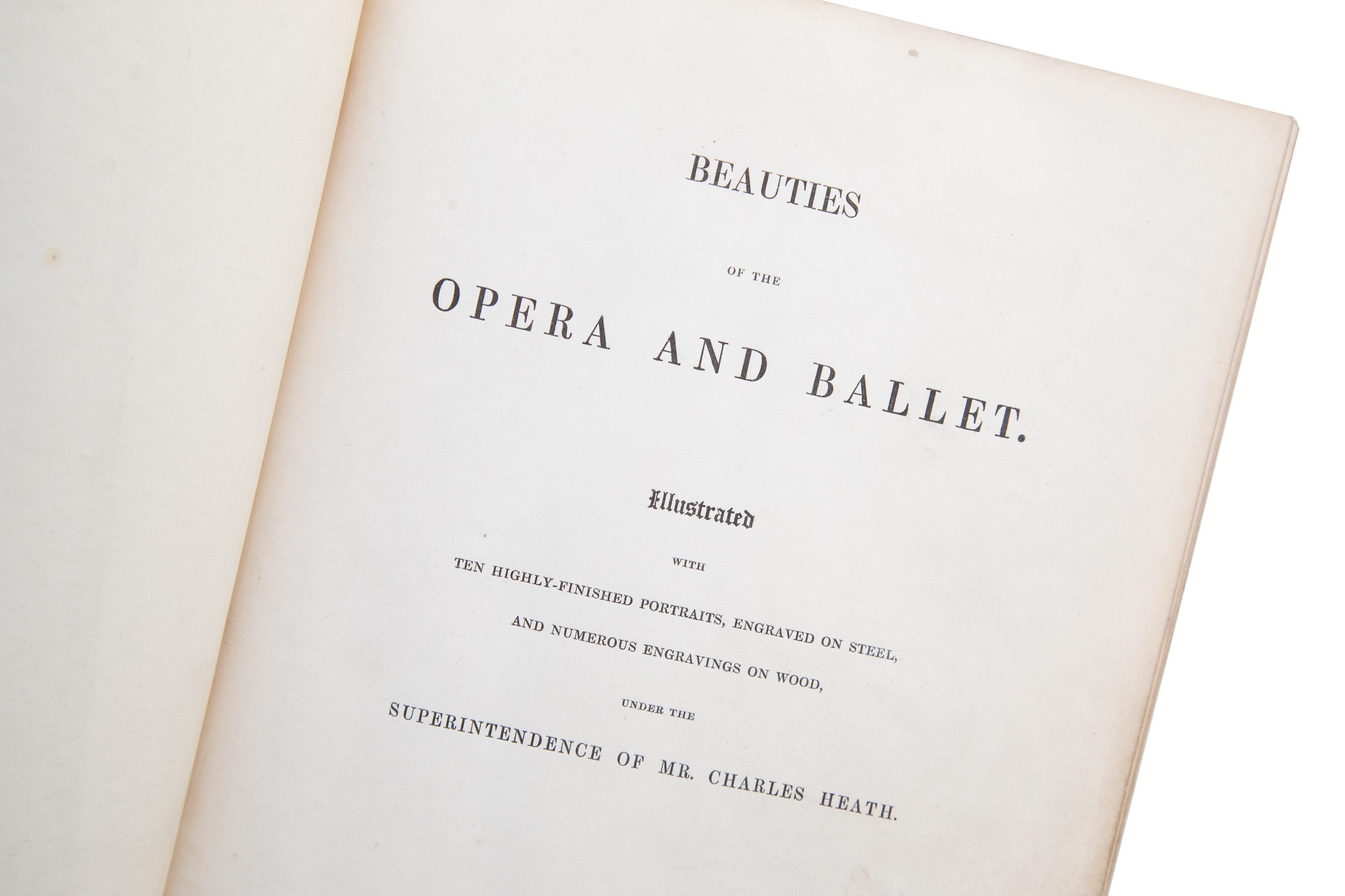 English 1 Volume, Charles Heath, Beauties of the Opera and Ballet For Sale