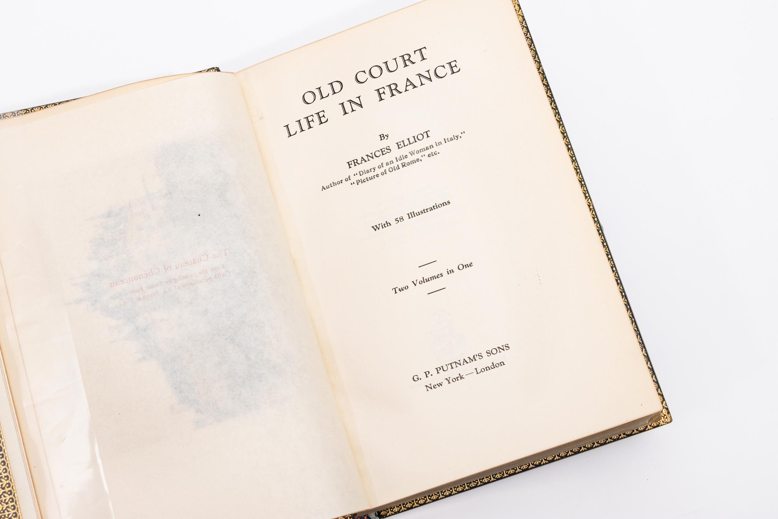 1 Volume. Frances Elliot, Old Court Life in France For Sale 1