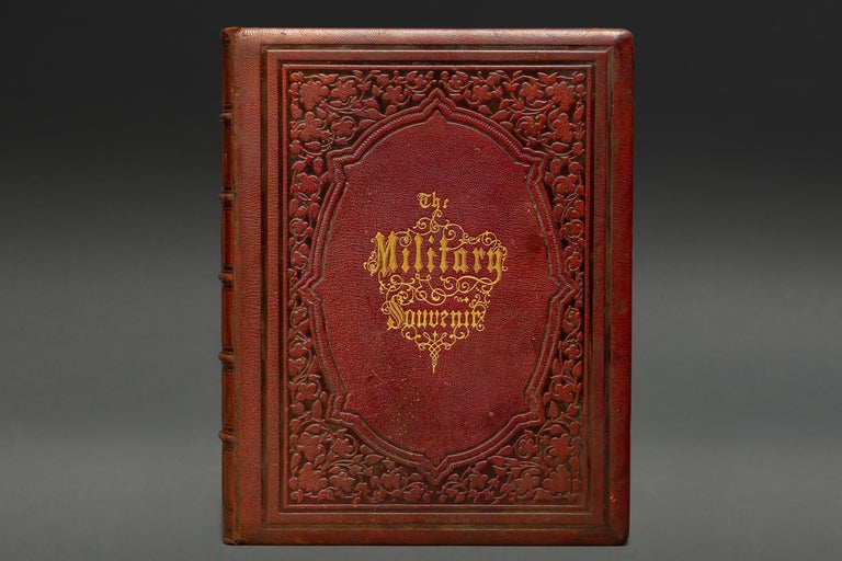 1 Volume. Frank J. Bramhall. The Military Souvenir: A Portrait Gallery of Our Military and Naval Heroes. With 75 engravings on steel. With frontispiece of Abraham and His Cabinet. Bound in full brown morocco. Gilt and blind tooling on covers and