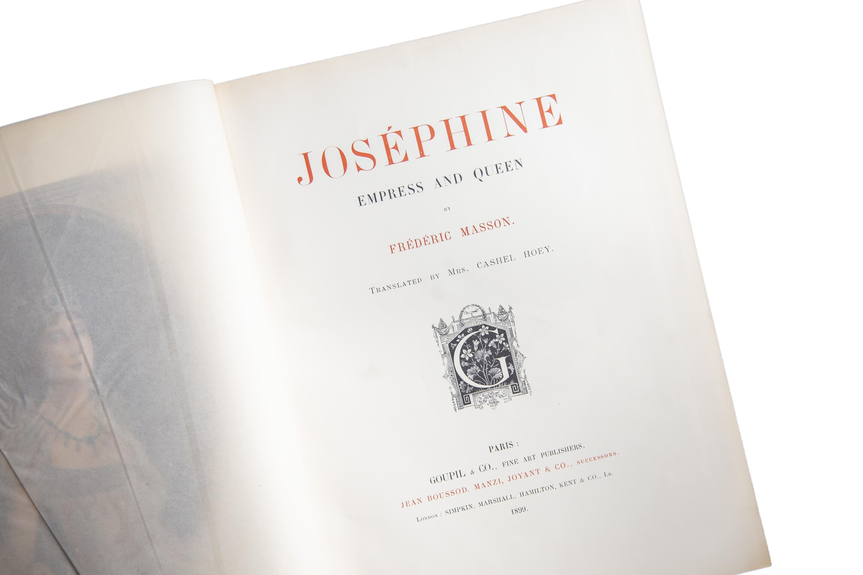Leather 1 Volume, Frederic Masson, Josephine Empress & Queen For Sale
