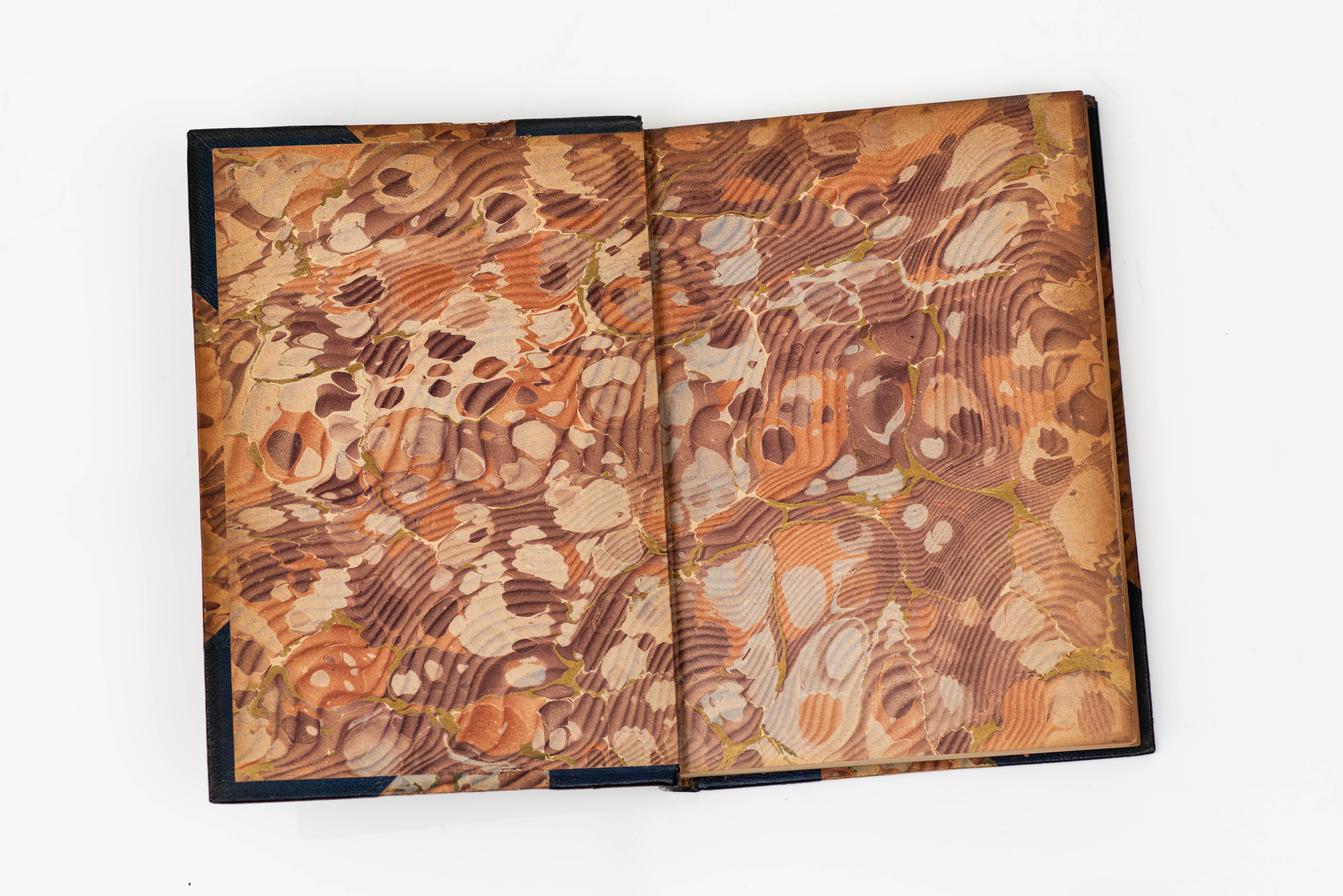 1 Volume. Gideon Welles, Lincoln & Seward. Bound in 3/4 blue calf with marbled boards and gilt-tooling on the covers and raised band spine. Top edge gilt. Marbled endpapers. New York: Sheldon & Company, 1874.