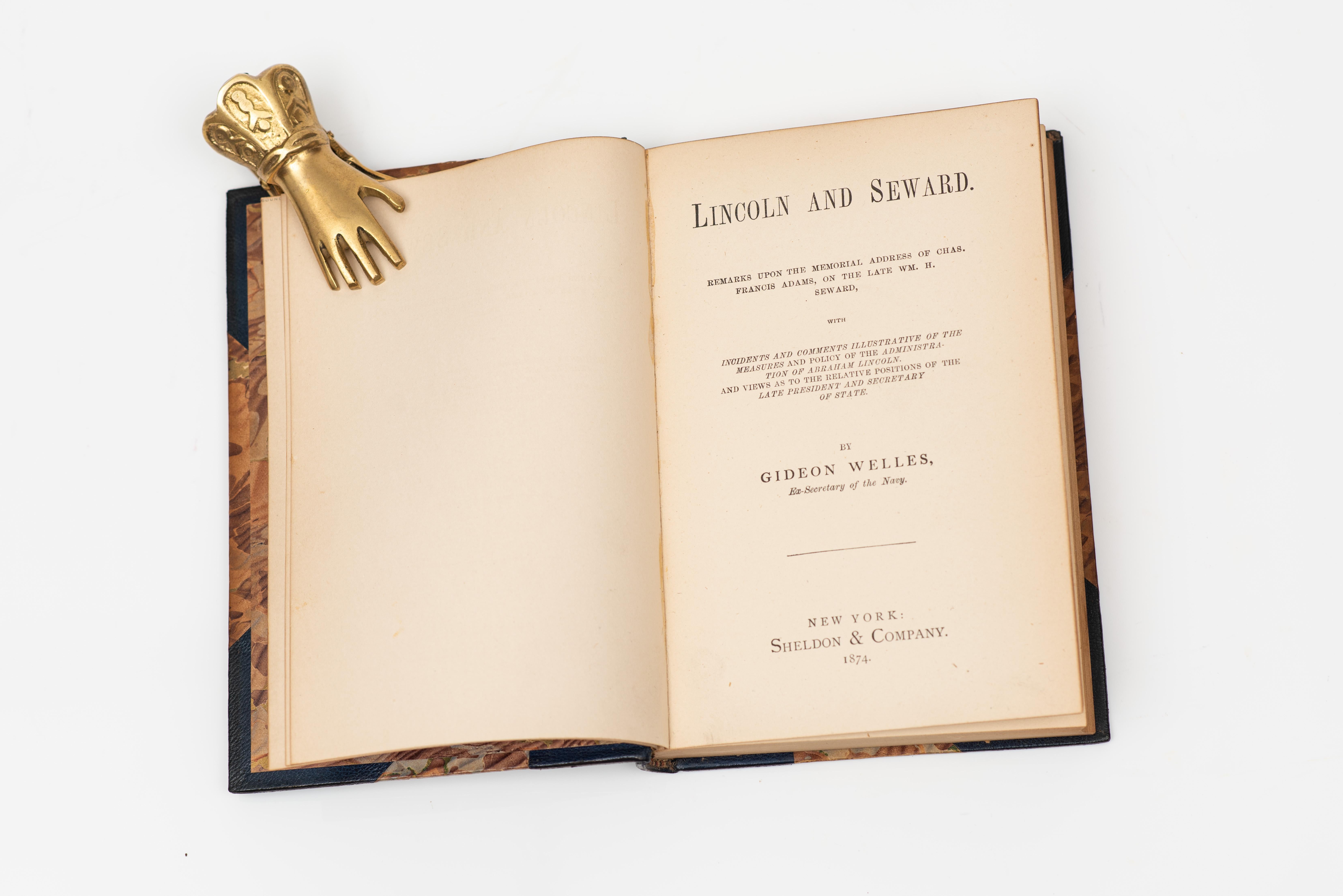American 1 Volume. Gideon Welles, Lincoln & Seward. For Sale