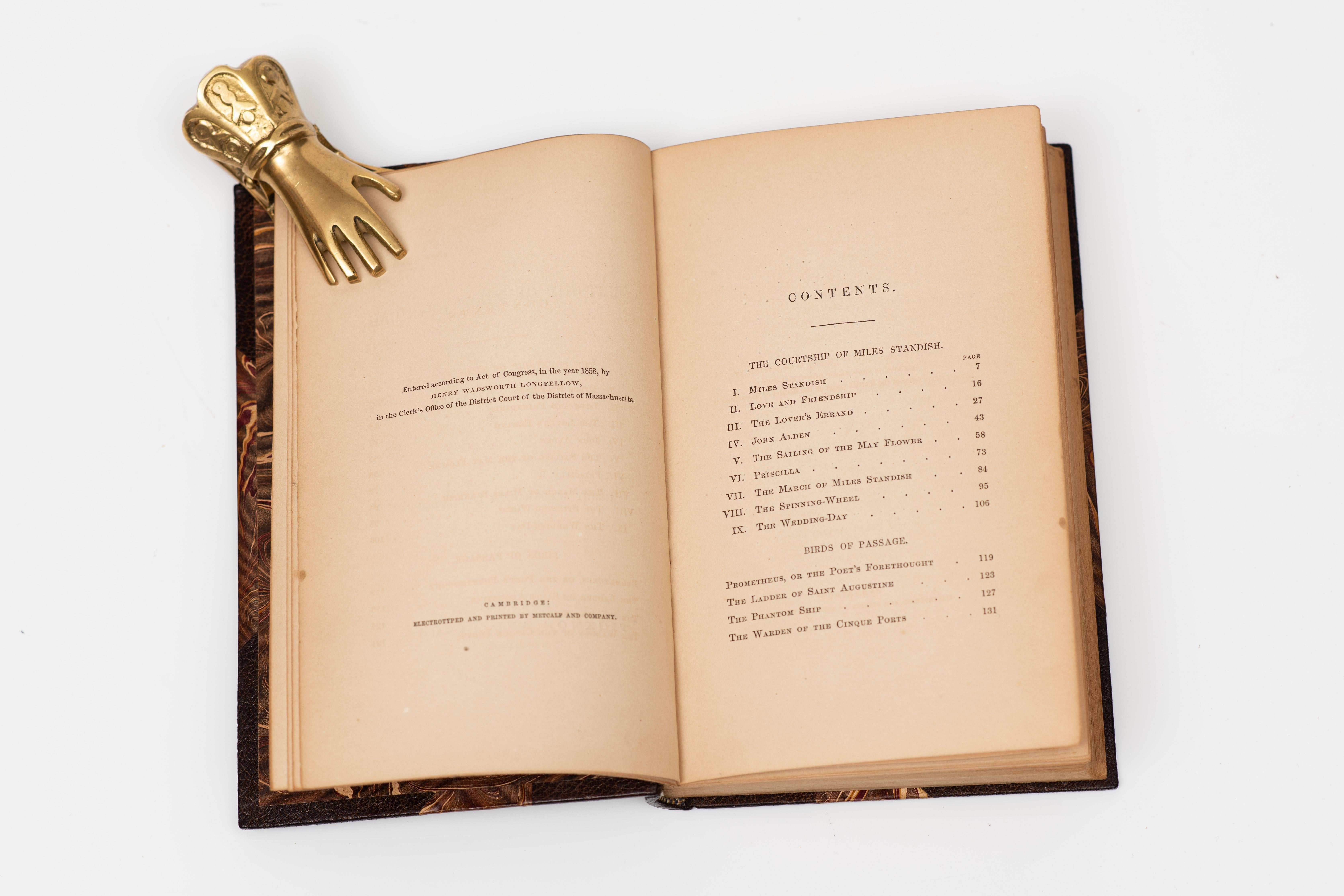 1 Volume. Henry Wordsworth Longfellow, Courtship of Miles Standish. Bon état - En vente à New York, NY
