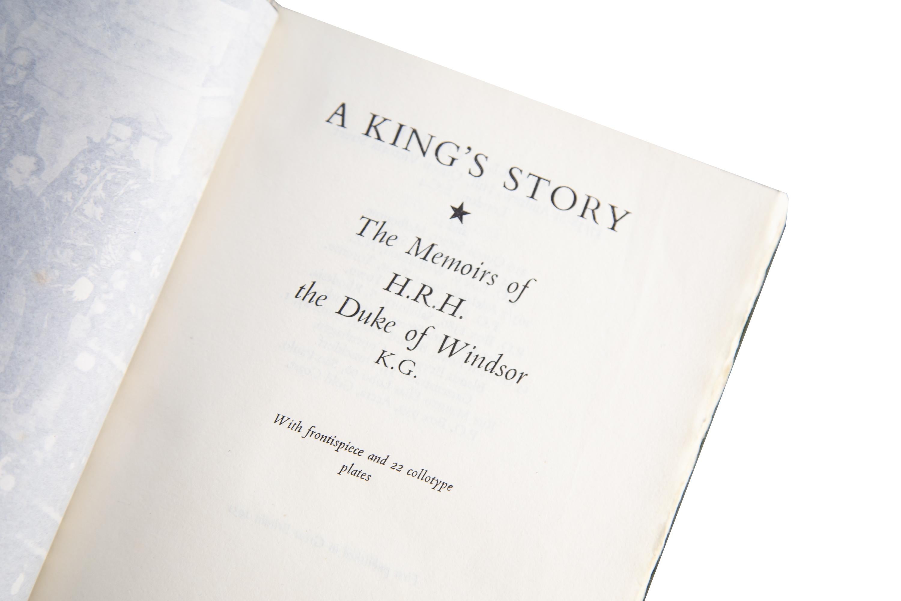 English 1 Volume, H.R.H, the Duke of Windsor, a King's Story