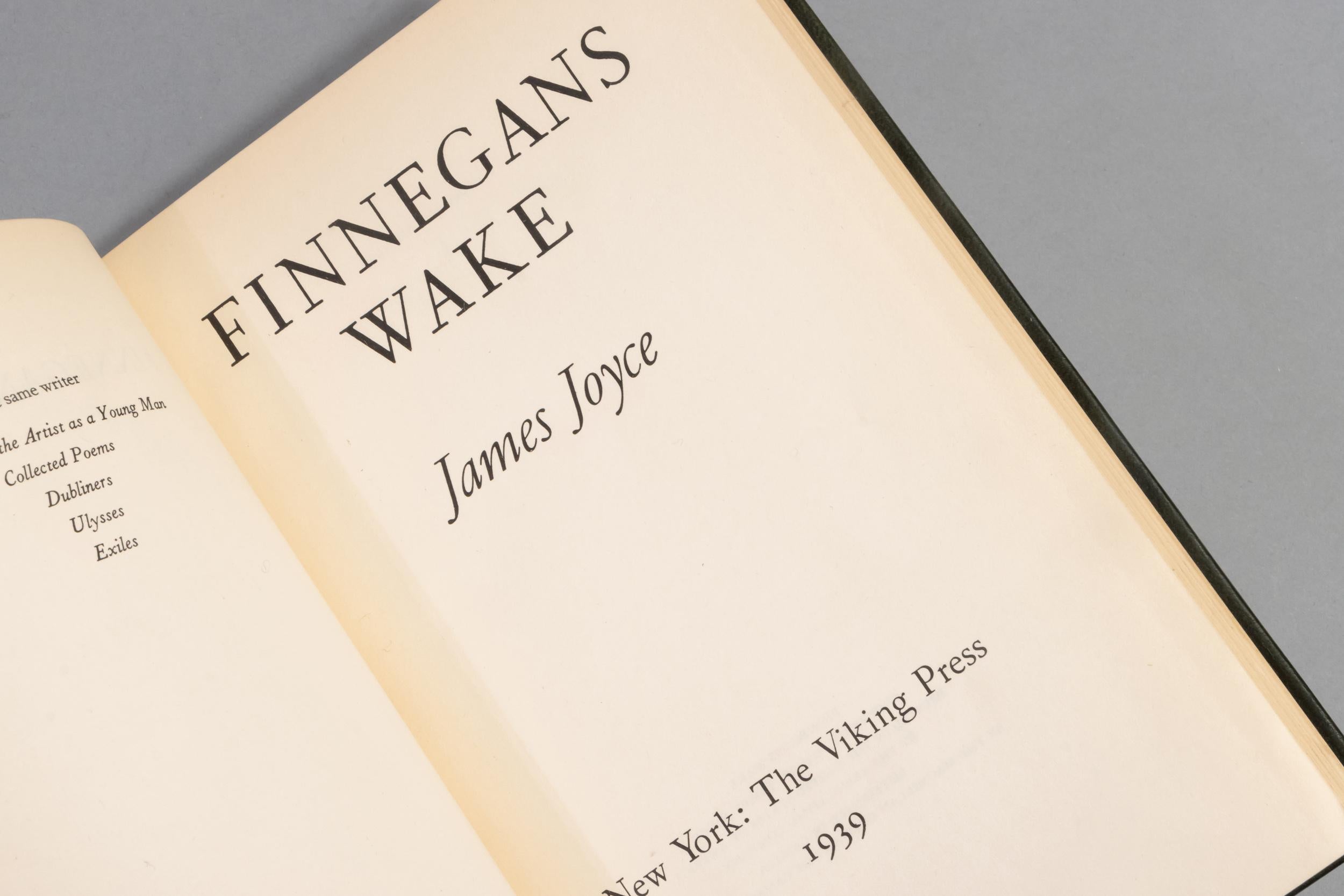 American 1 Volume. James Joyce, Finnegans Wake