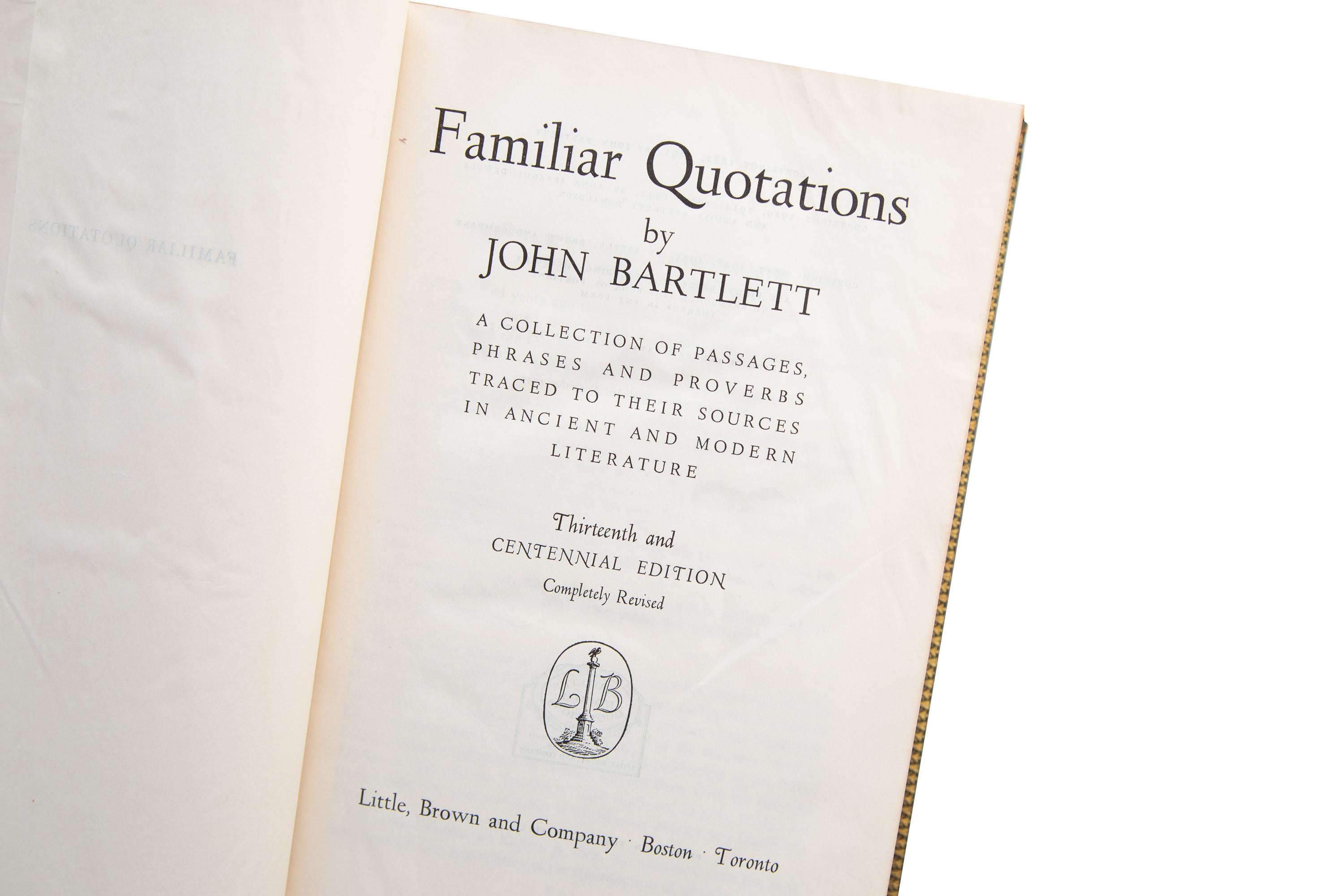 bartlett's familiar quotations