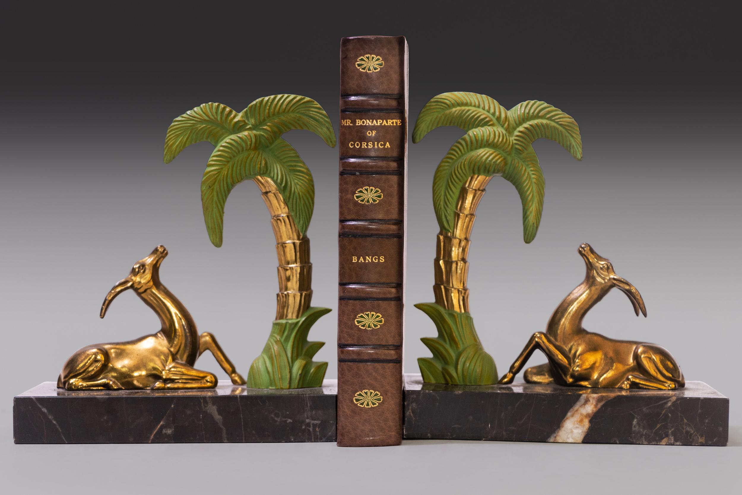 1 Volume. John Kendrick Bangs, Mr. Bonaparte of Corsica. Bound in 3/4 brown morocco. Linen boards. Raised bands. Top edges gilt. Gilt emblem on front cover. Illustrated by H.W. McVickar. Published: New York; Harper & Brothers Publishers 1895