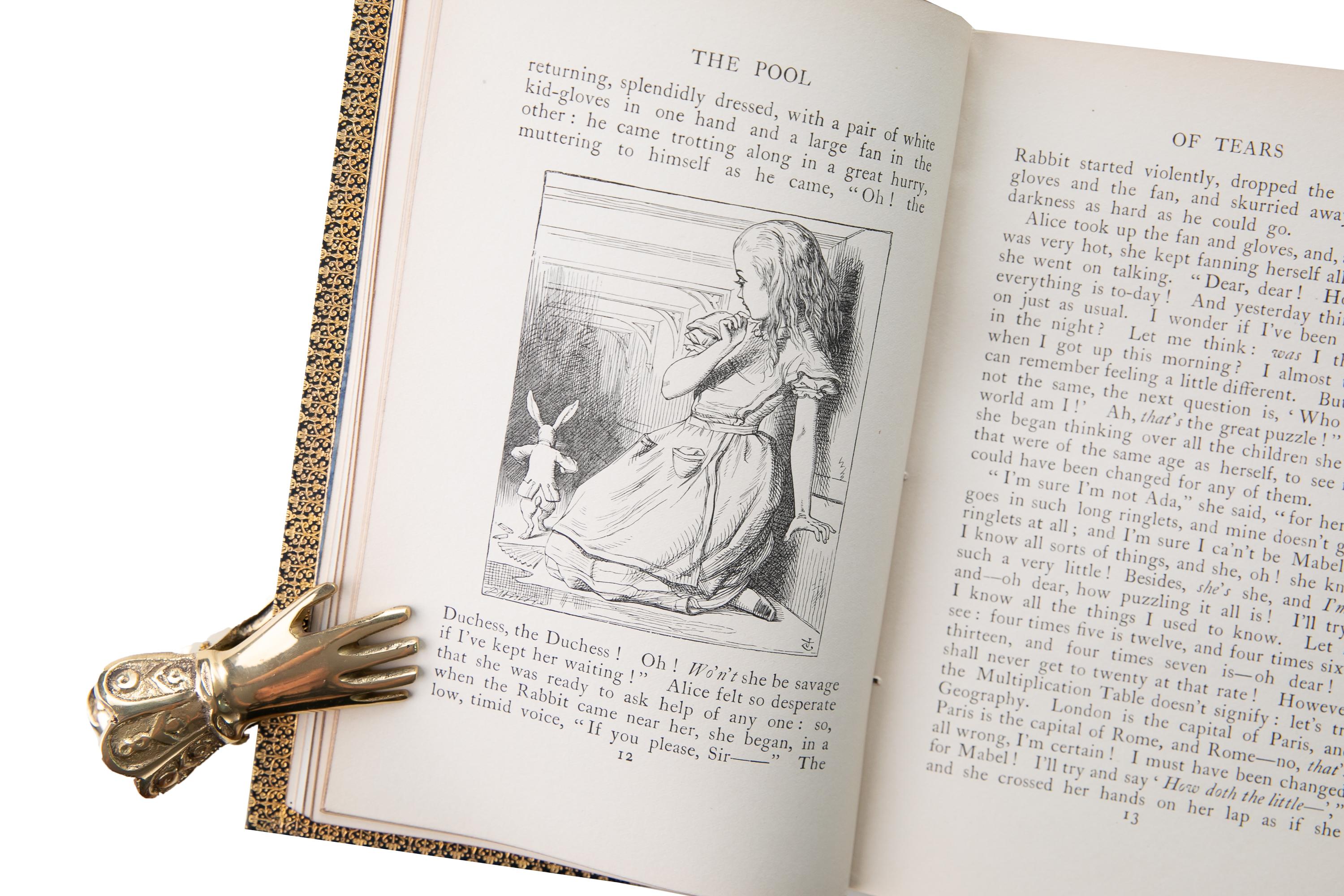 1 Volume. Lewis Carroll, Alice in Wonderland and Through the Looking Glass In Good Condition In New York, NY