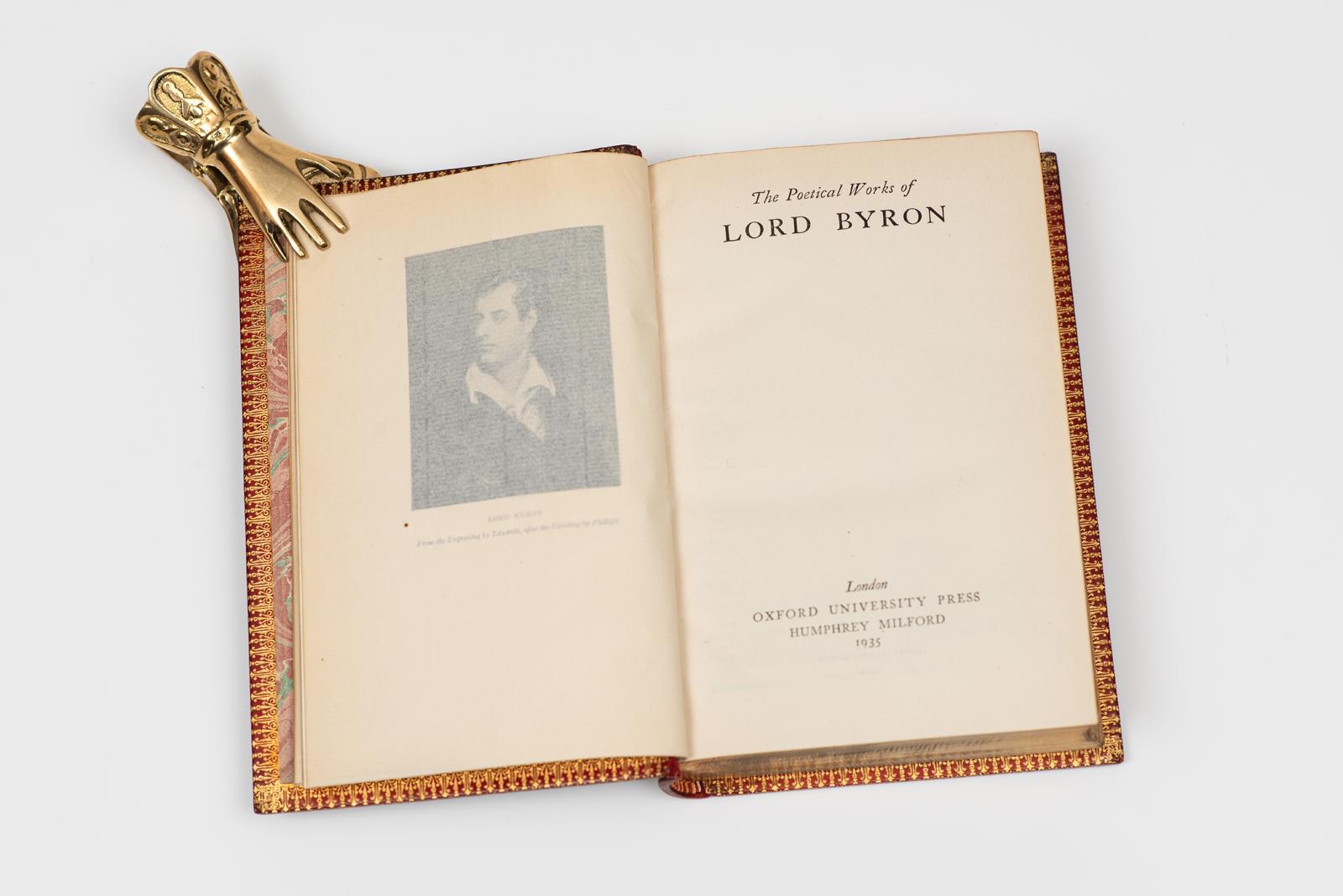 20ième siècle 1 Volume. Lord Byron, The Poetical Works (Les œuvres poétiques) en vente
