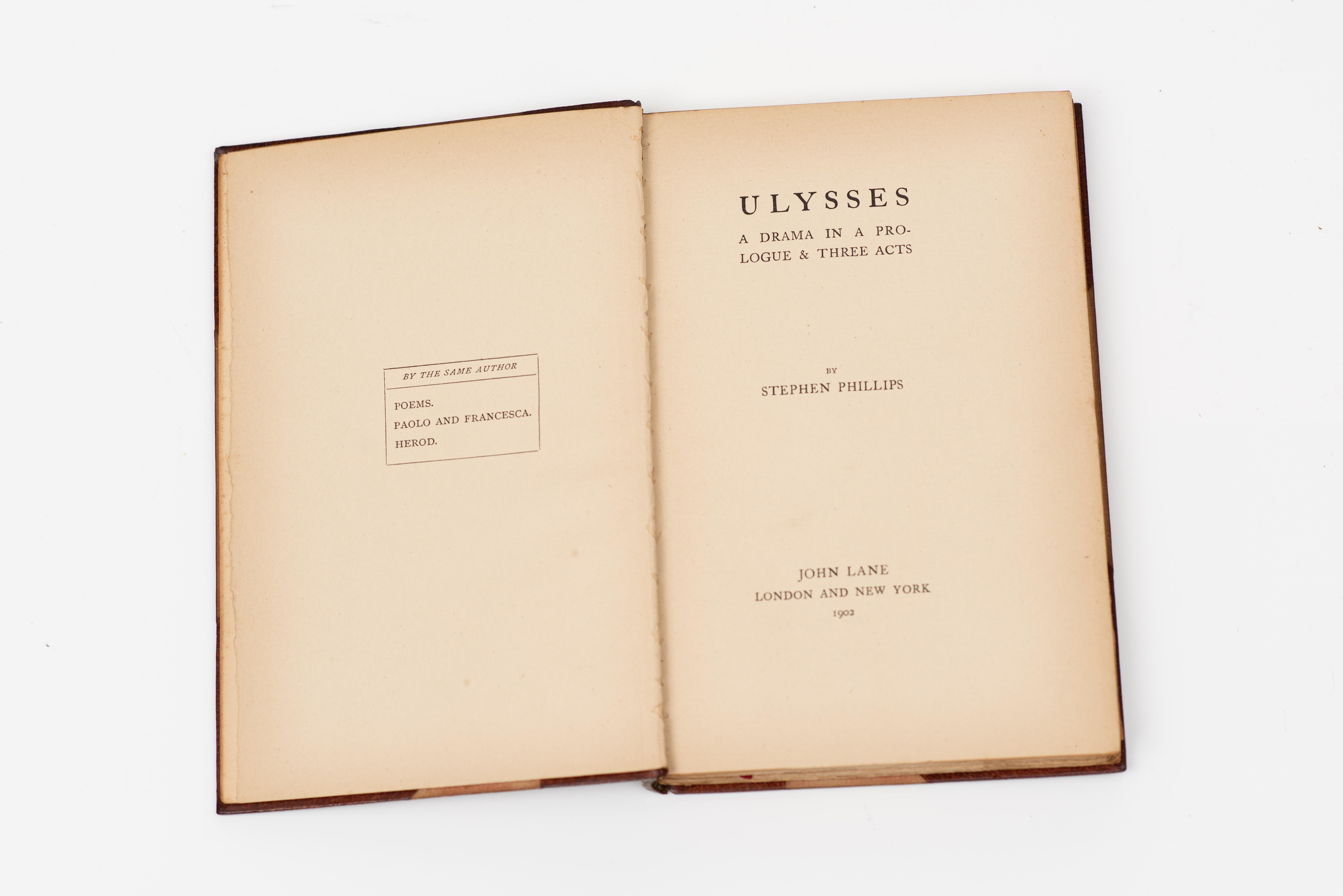 British 1 Volume. Stephen Phillips, Ulysses: A Drama. For Sale