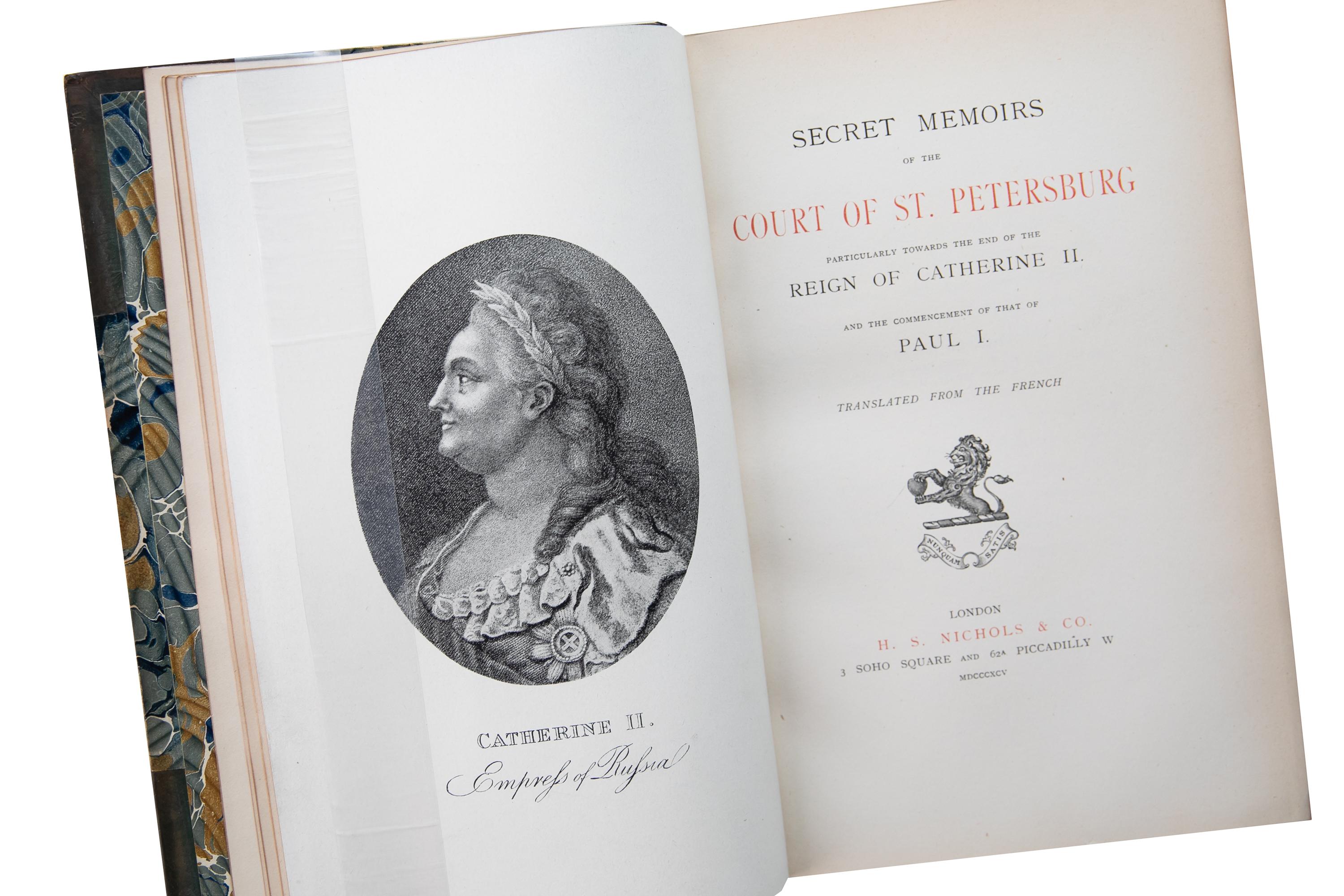 English 1 Volume. The Court of St. Petersburg, Secret Memoirs. For Sale