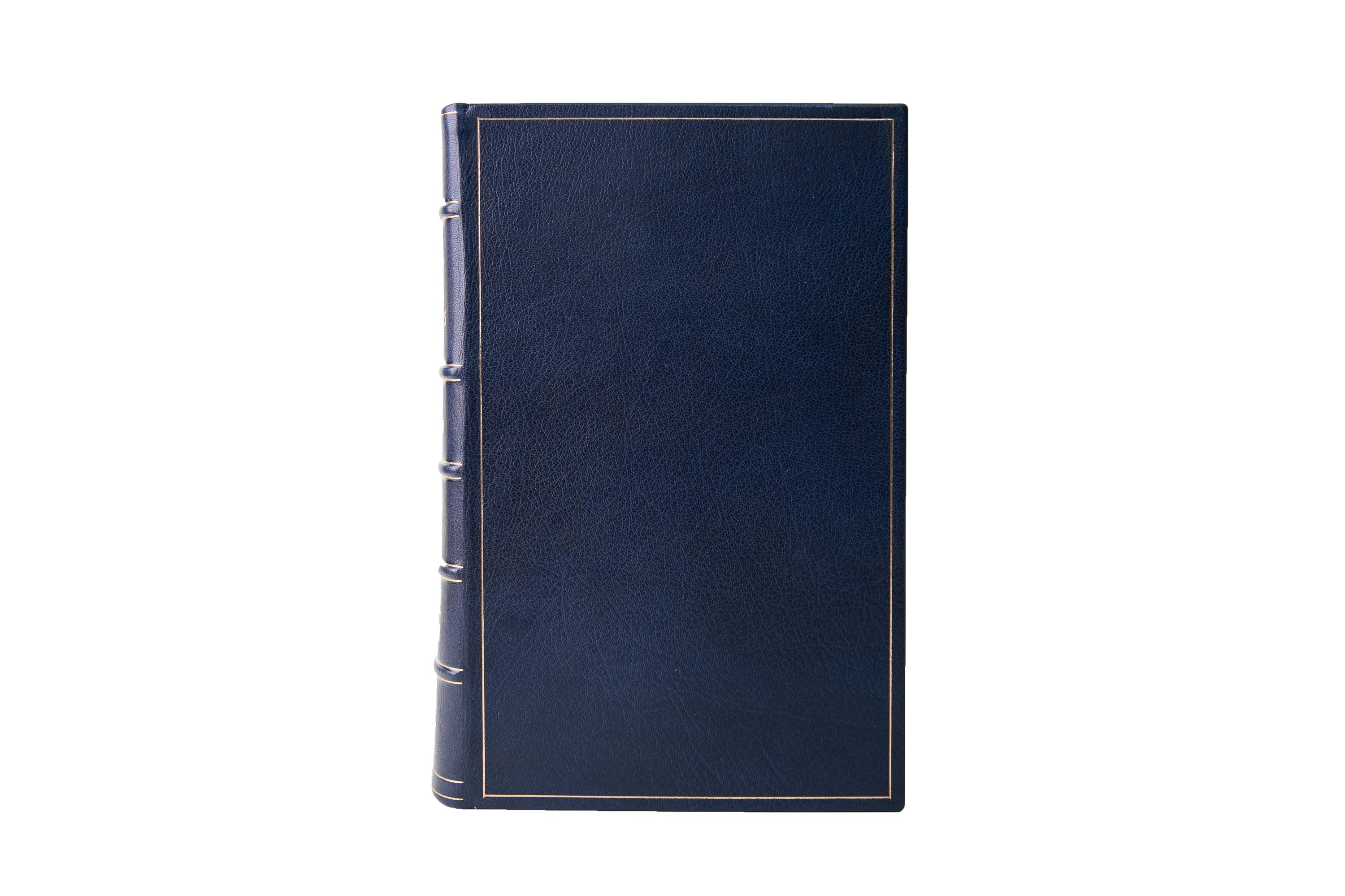 1 Volume. Thompson & Lawson, The Lawson History of America's CVP. Limited Edition. Bound in full blue morocco with a gilt-tooled border on the covers. Raised bands with panels displaying nautical details, bordering, and label lettering, all