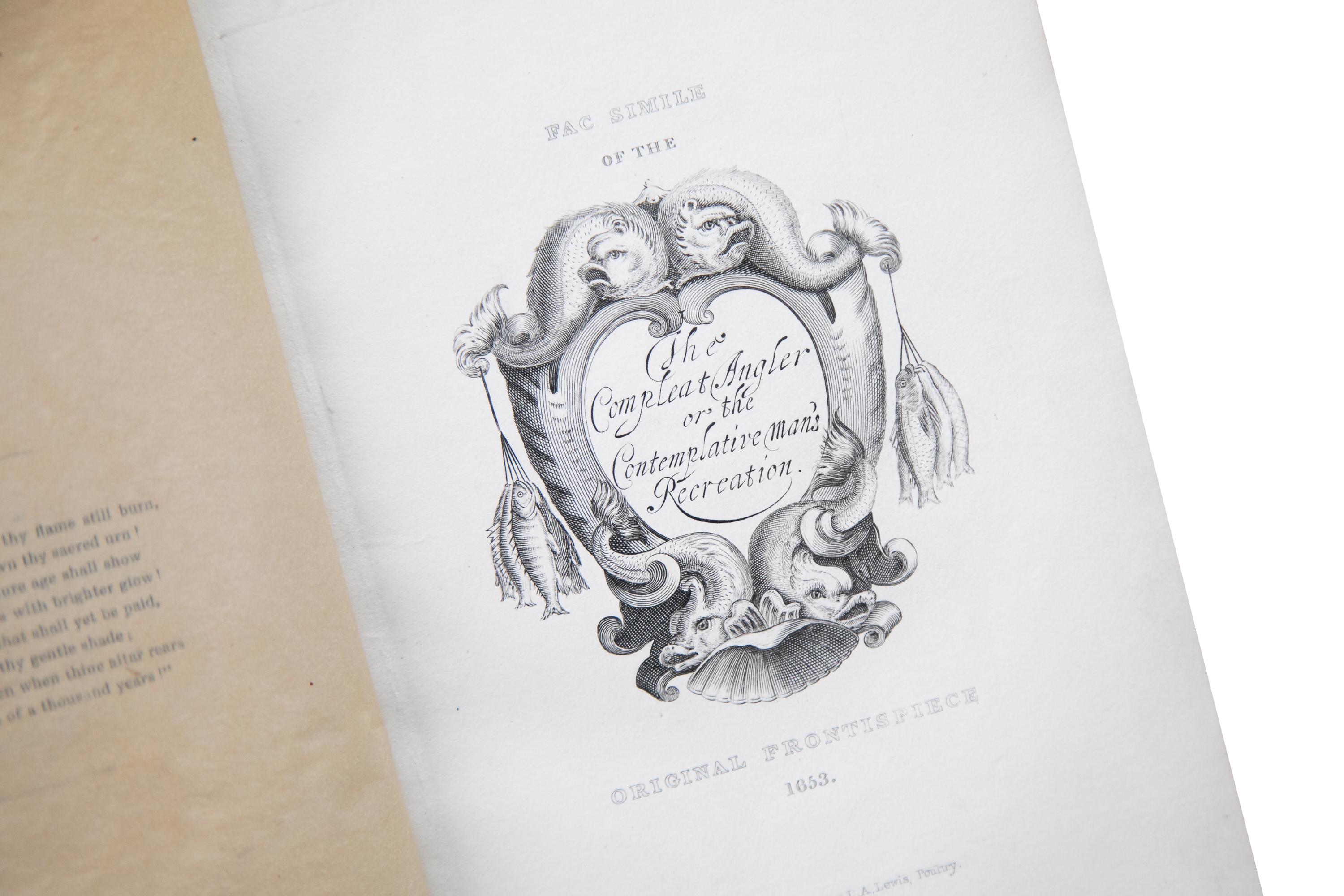 English 1 Volume. Walton & Cotton, The Complete Angler. For Sale