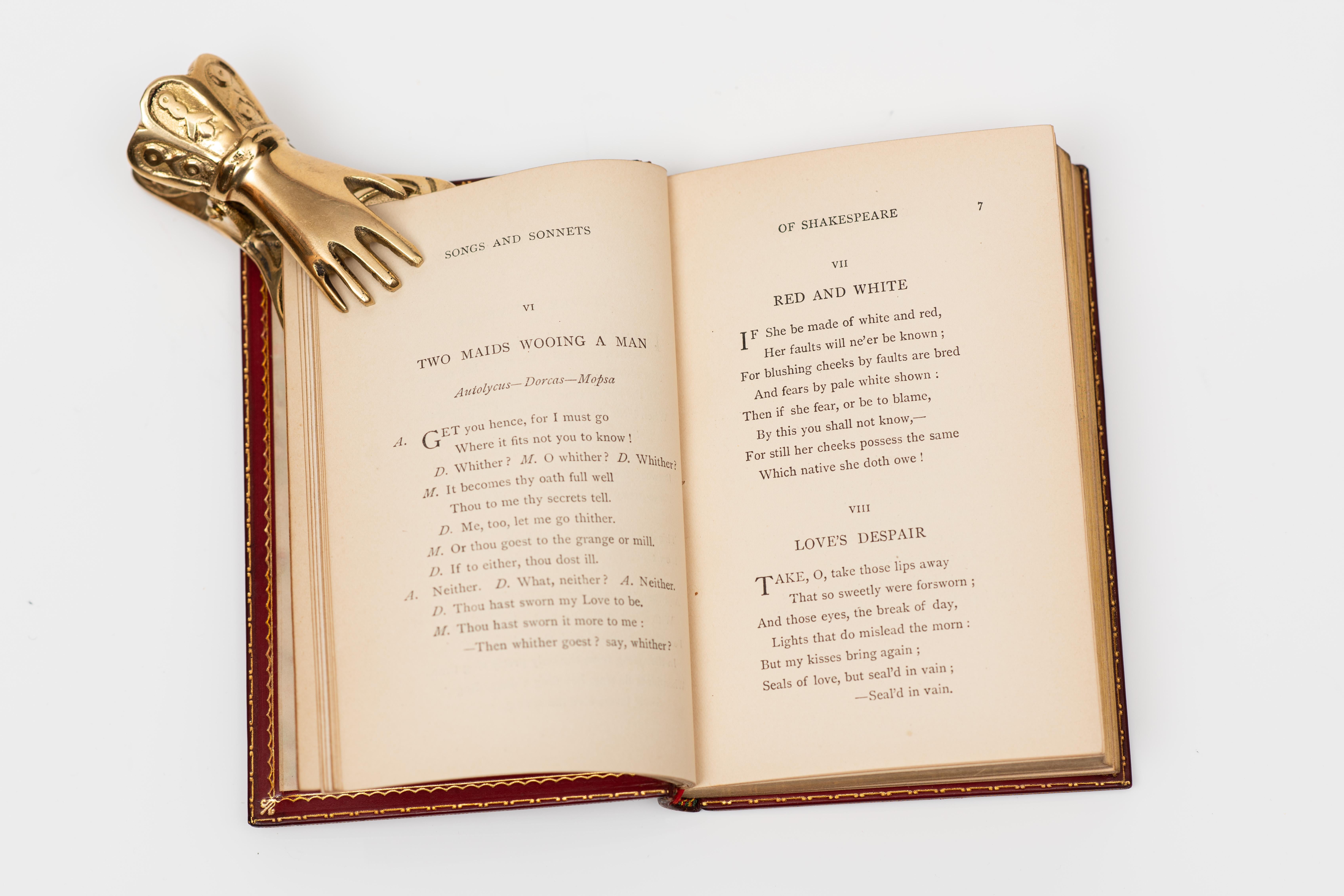20th Century 1 Volume. William Shakespeare, Songs and Sonnets.