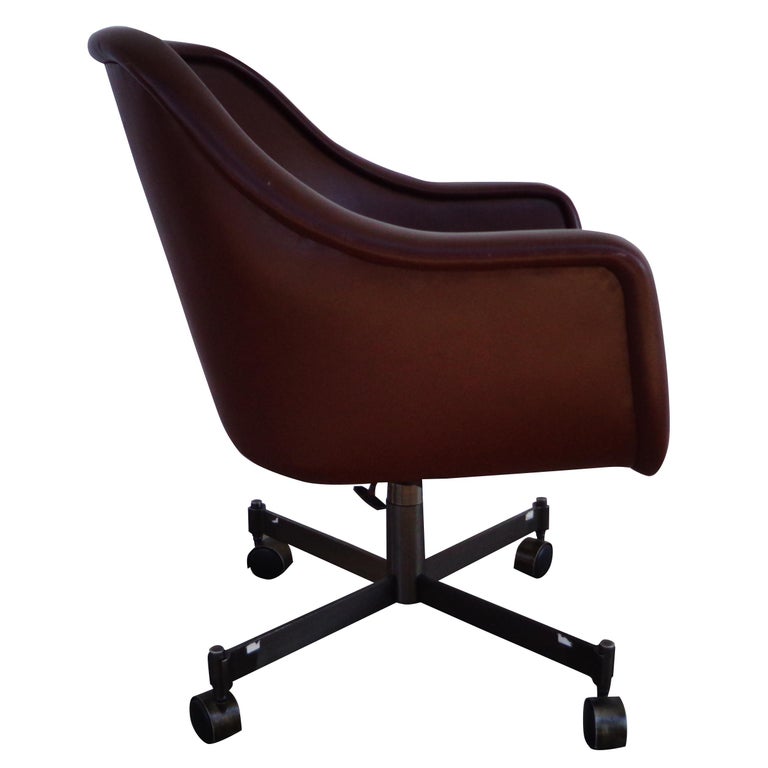 North American 1 Ward Bennett for Brickel and Associates Leather Desk Conference Chair For Sale